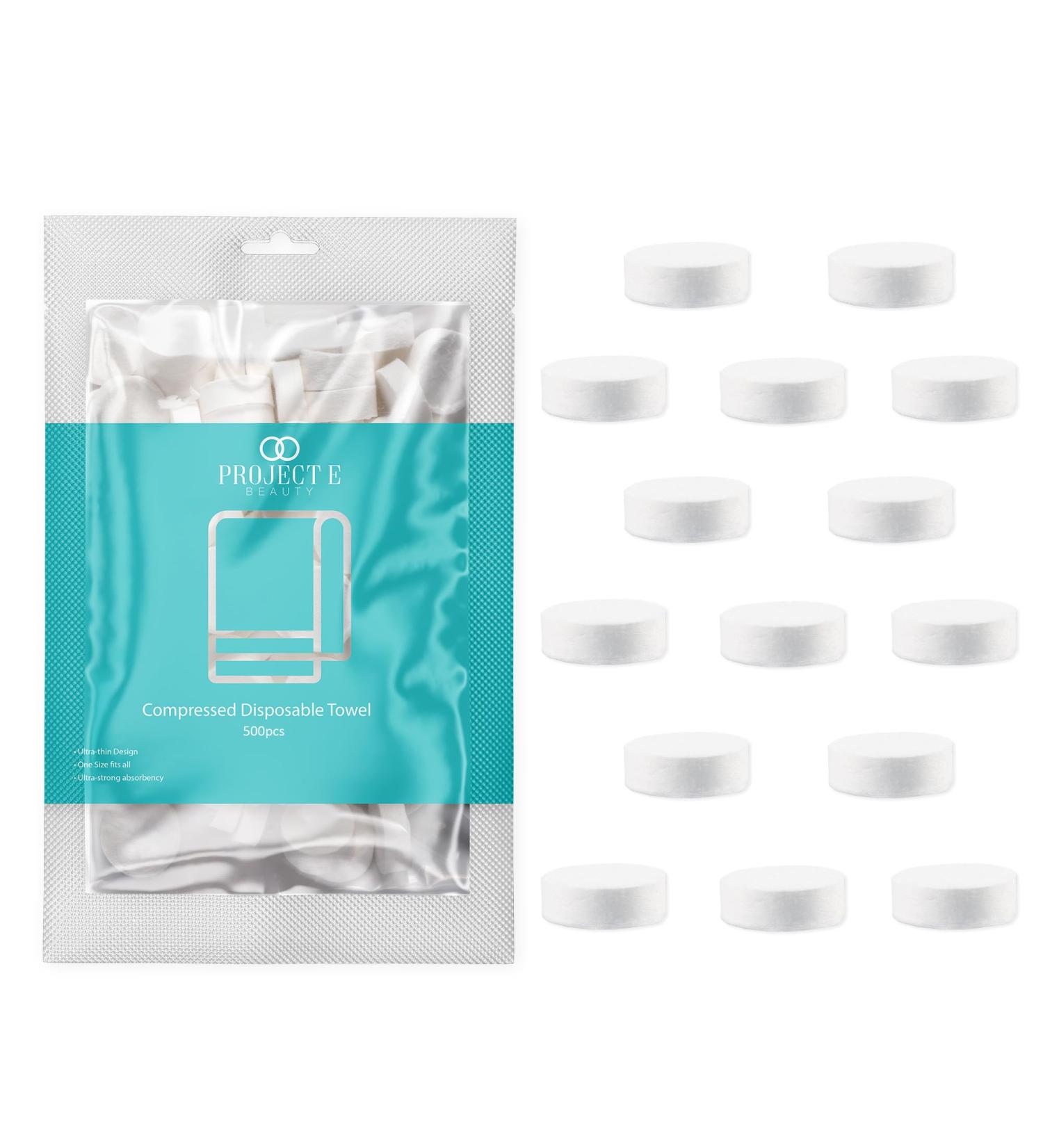 Project E Beauty Non-Woven DIY Face & Neck Mask Sheets - Compressed Facial Paper for Spa & Skincare (500 Pack - Buy Online on GoSupps.com