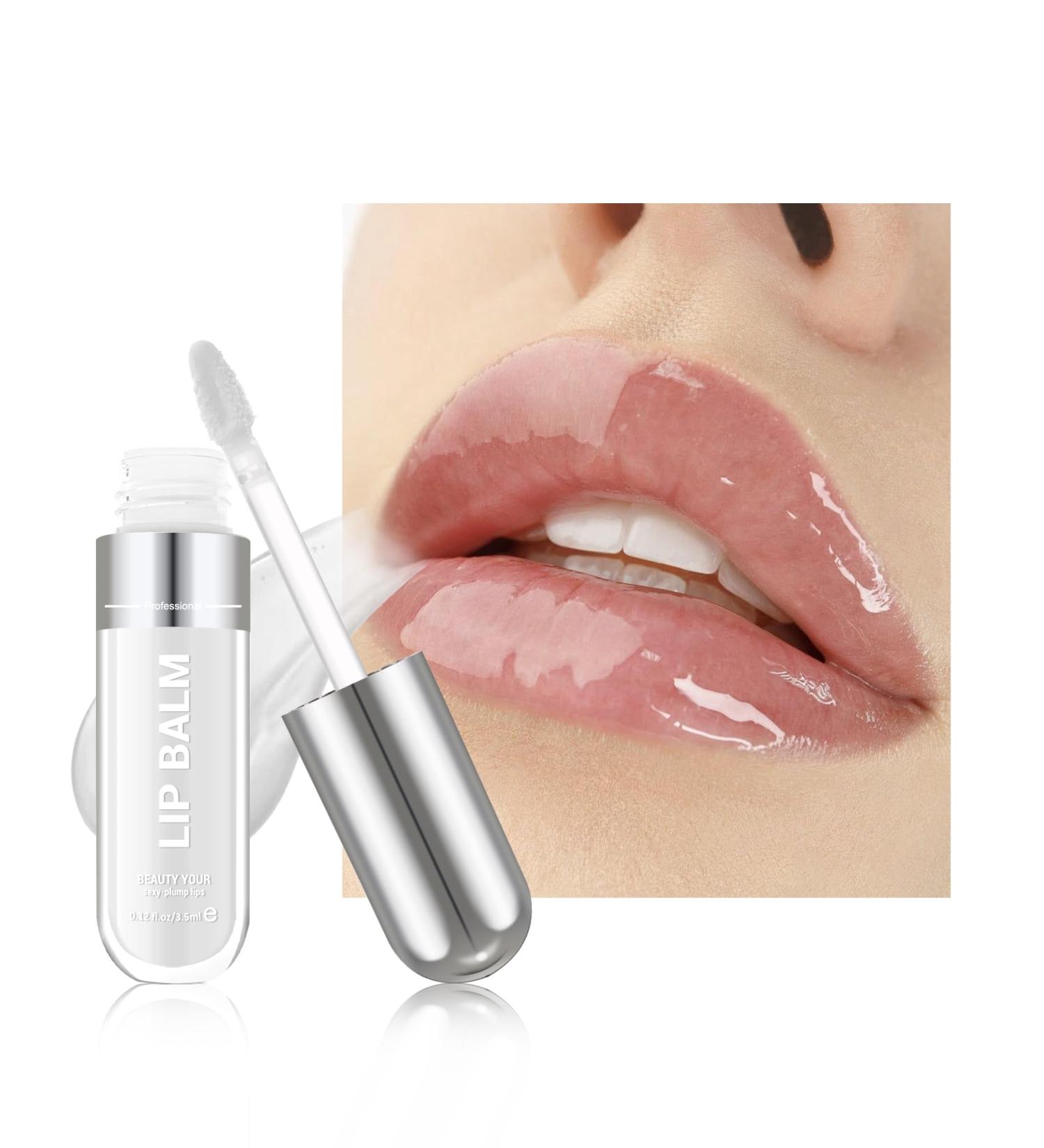 Clear Lip Gloss Oil Transparent Hydrating Lip Tint Stain Sheer Lip Treatment Moisturizer Moisturizing Lip Tint Balm Lipstick Lipgloss Glow Reviver Lip Care Oil Christmas Makeup Gift for Women-02 02# Clear - Buy Online on GoSupps.com