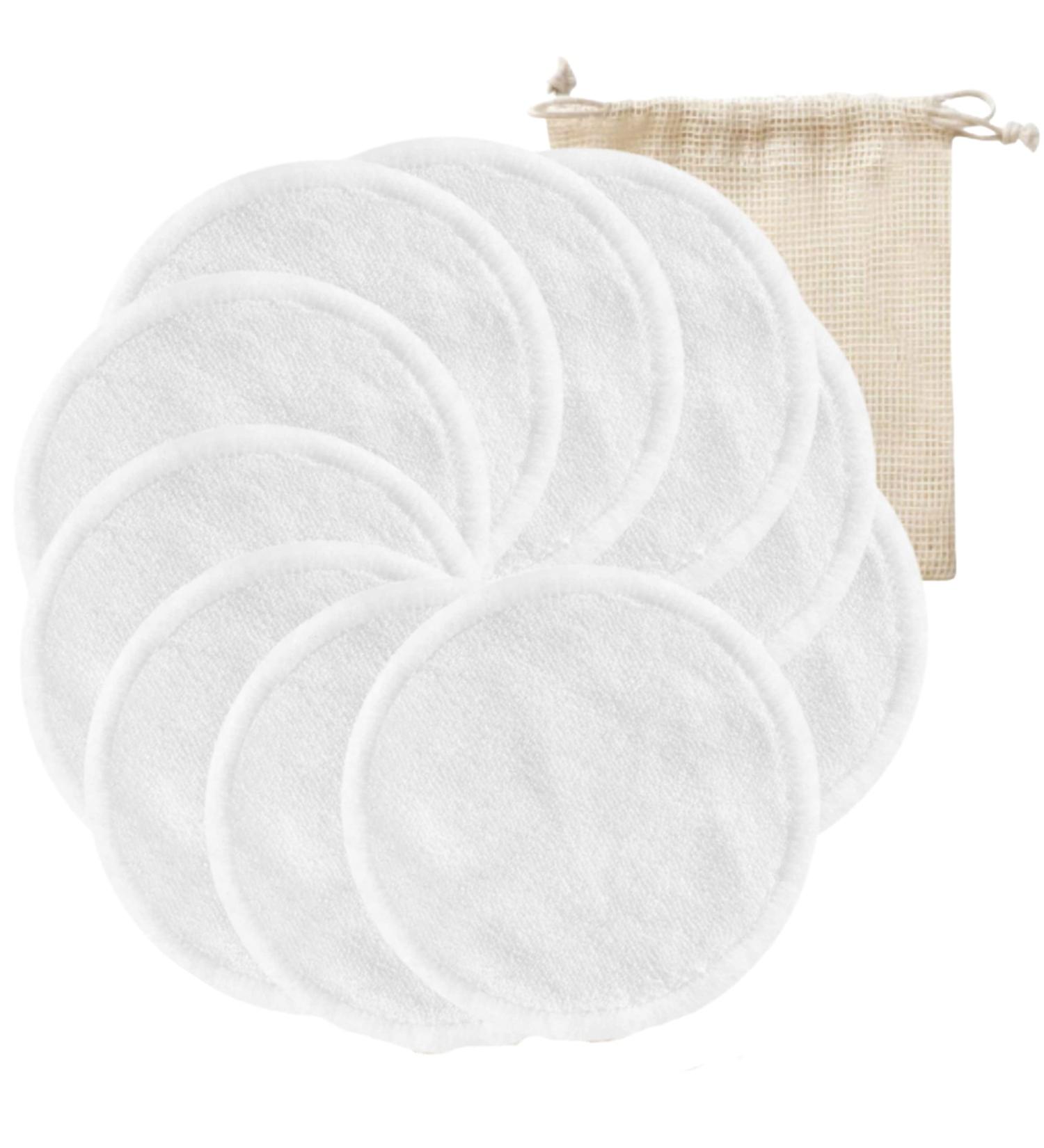 Washable Cleansing Cotton Makeup Remover - Capeebara - Eco-Friendly Jute Bag - 10 Pack for All Skin Types - Buy Online on GoSupps.com