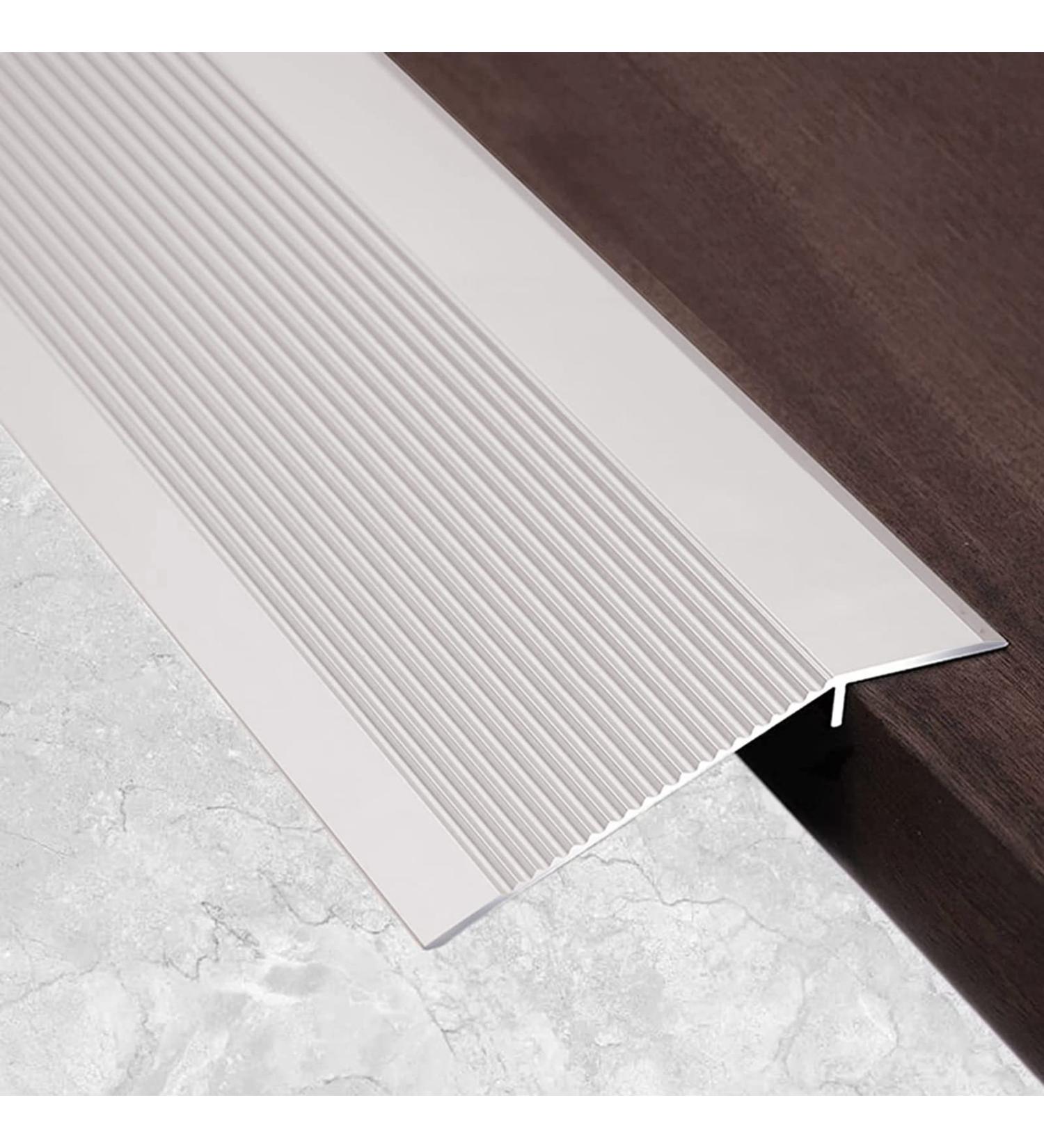 Floor Transition Strip 10cm Wide Aluminum Transitions Ramp Thresholds Reducer Bar for Wood/Laminate/Vinyl/Tile Floors (Color : Silver Size : Long 120cm/47.2in) Silver Long 120cm/47.2in - Buy Online on GoSupps.com