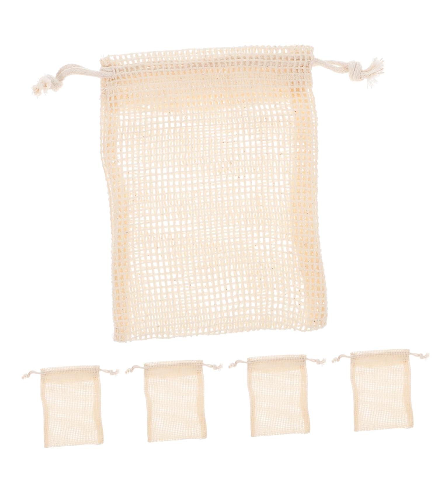 VINTORKY 5pcs Soap Storage Bag Mesh Soap Saver Soap Mesh Bag Soap Bag Soap Foaming Bag Scrubbing Cotton Linen - Buy Online on GoSupps.com