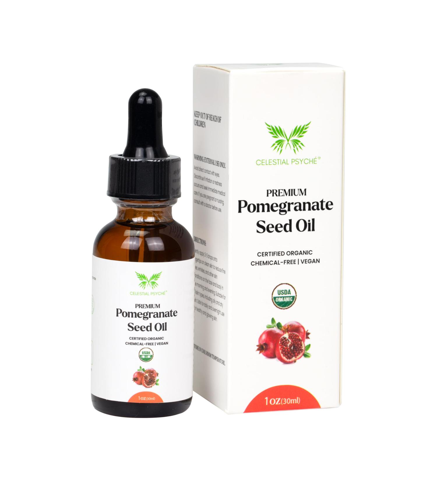 USDA Organic Pomegranate Seed Oil 1 Oz | 100% Pure Natural Moisturizer for Face Skin Hydration & Anti-Aging Hexane-Free Scar Relief Nail Enhancement - Buy Online on GoSupps.com