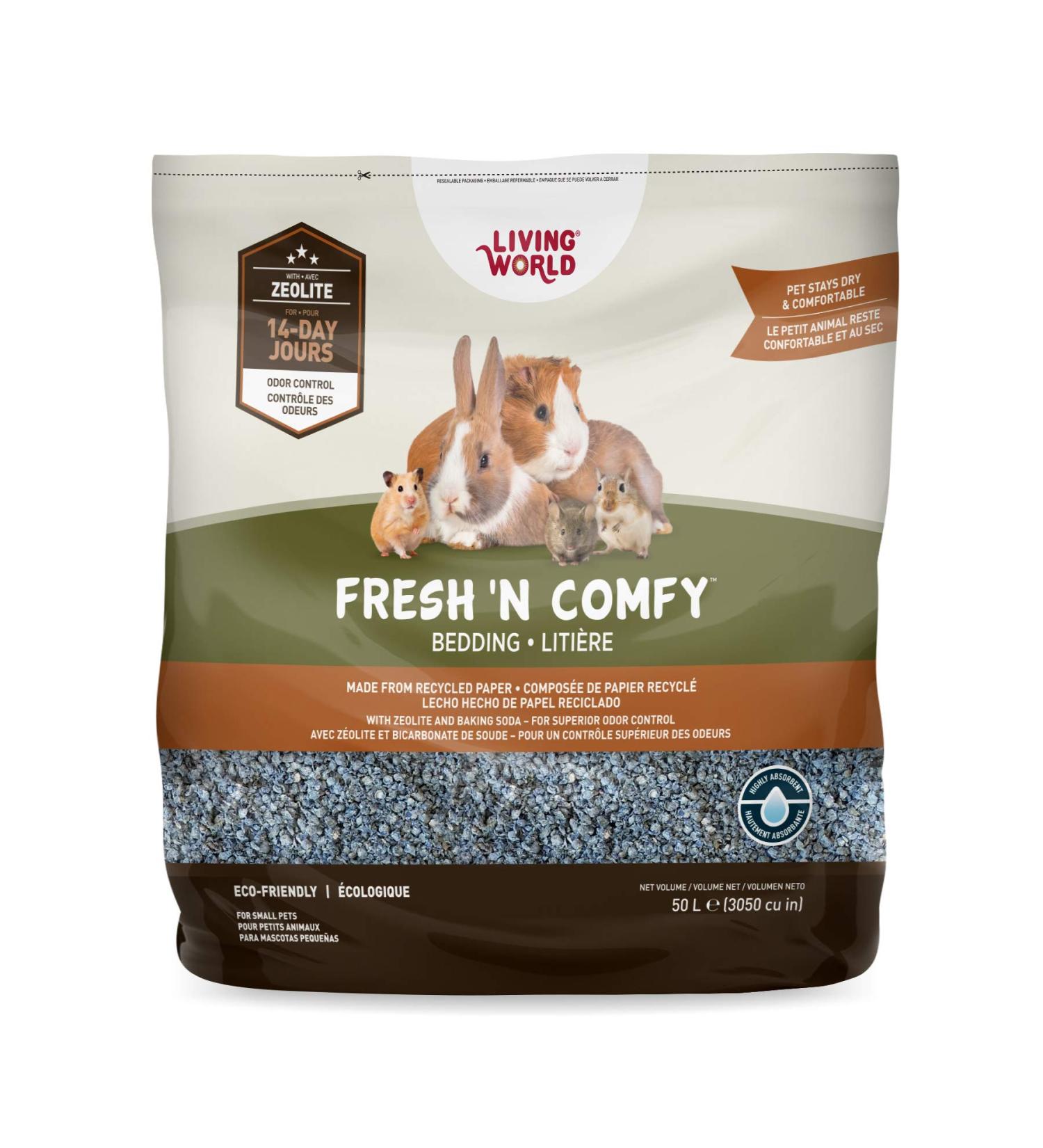 Living World 61267 Fresh 'N Comfy Bedding 50L (3050-Cubic Inch) Blue 50 l (Pack of 1) Bedding Blue - Buy Online on GoSupps.com