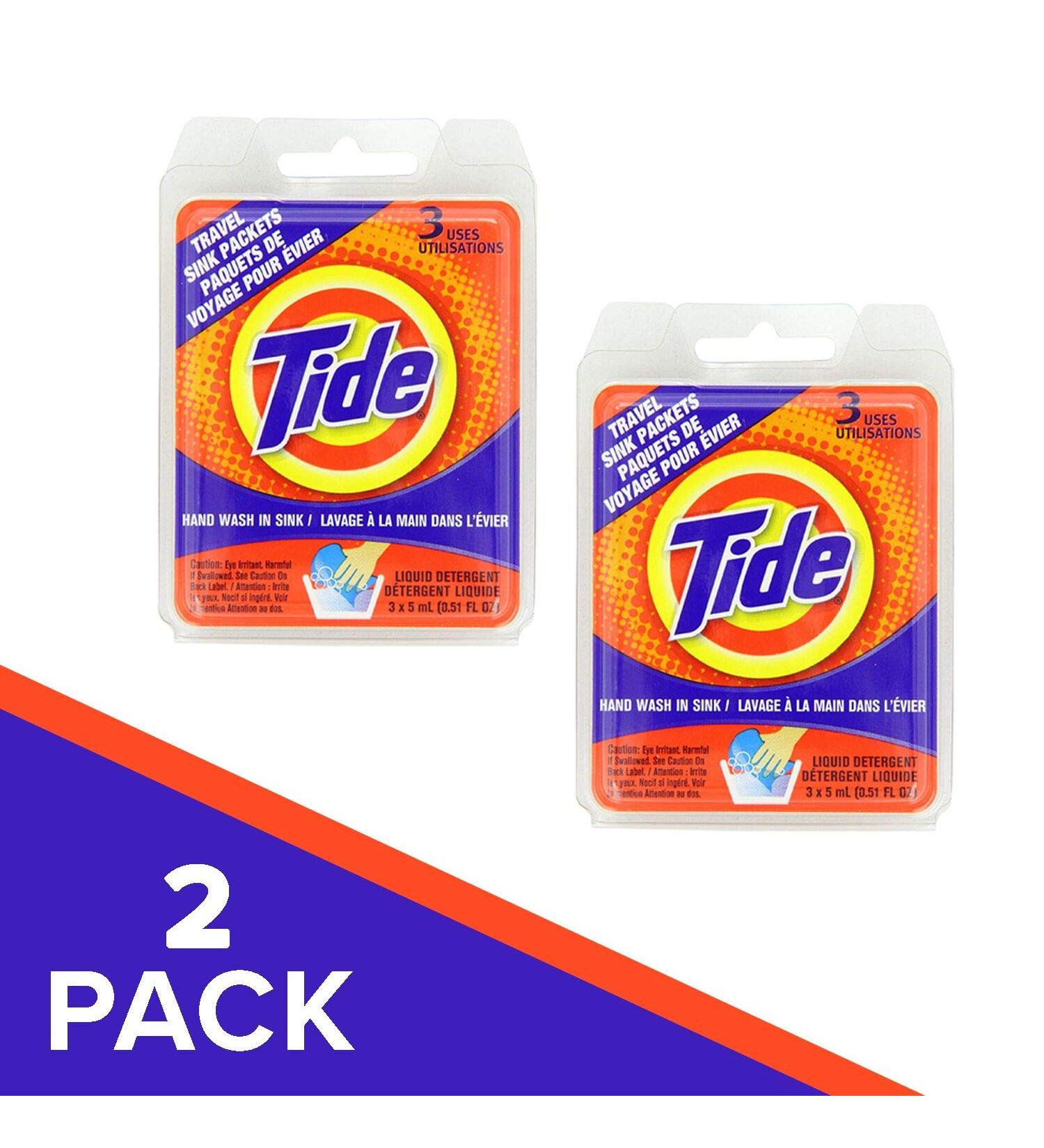Tide Travel Sink Packets - 3ct Laundry Detergent for Hiking Camping RV & Backpacking - Pack of 2 | Shop Internationally - Buy Online on GoSupps.com