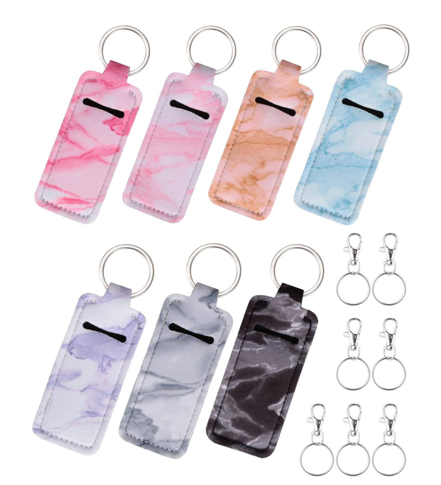 Meiiy Chapstick Holder - Lip Balm Portable Pocket Sleeve with Lip Gloss Tube Holder - Stocking Stuffers Gift for Women (7a-newmarble) - Buy Online on GoSupps.com