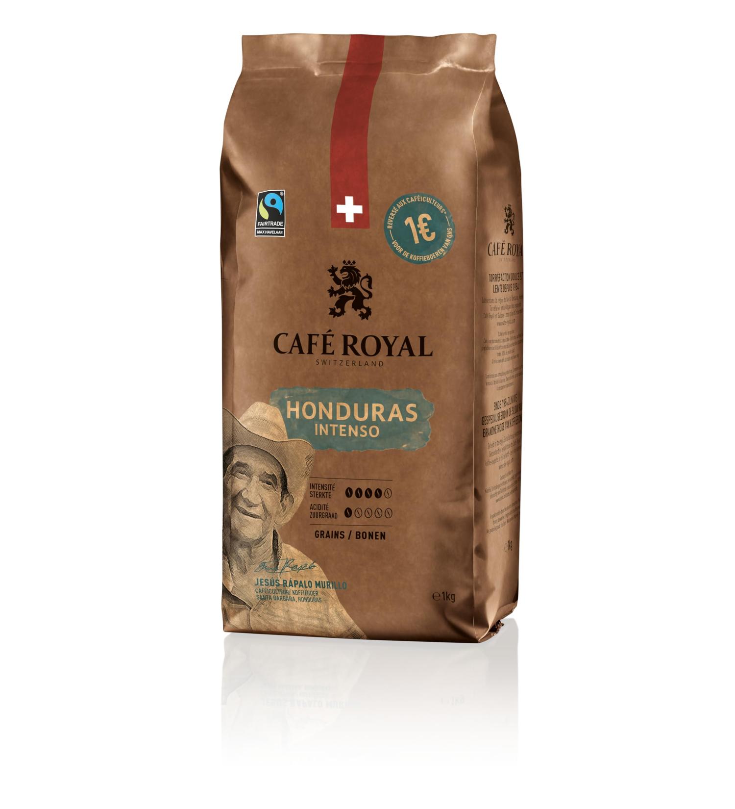 Caf Royal Honduras Intenso Coffee Beans 1kg - Intensity 4/5 - 100% Arabica Fairtrade - Buy Online on GoSupps.com