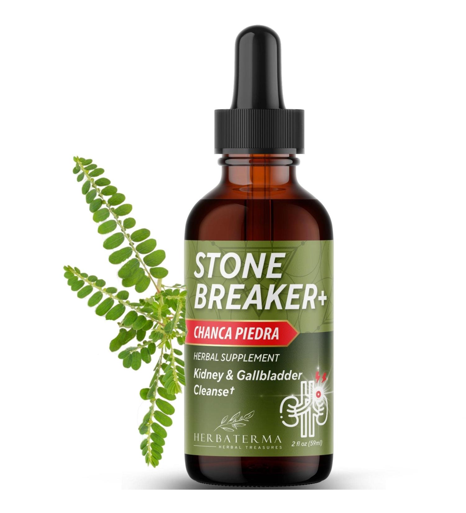 Chanca Piedra Stone Breaker Liquid Formula - Kidney & Gallbladder Cleanse with Hydrangea, Celery Seed, Marshmallow & Dandelion Root - 2fl oz - Buy Online on GoSupps.com