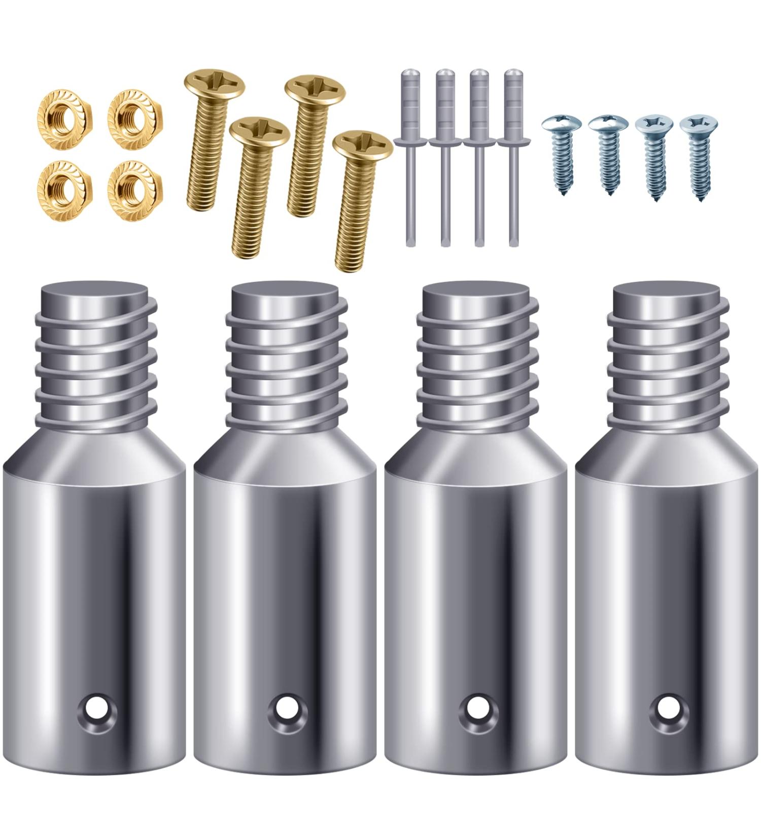 YINARONG 4 Pcs Threaded Tip Replacement Kit for 1 Inch Mop Broom Pole - Ultra Threaded Tip Repair and Extension Adapter - Buy Online on GoSupps.com