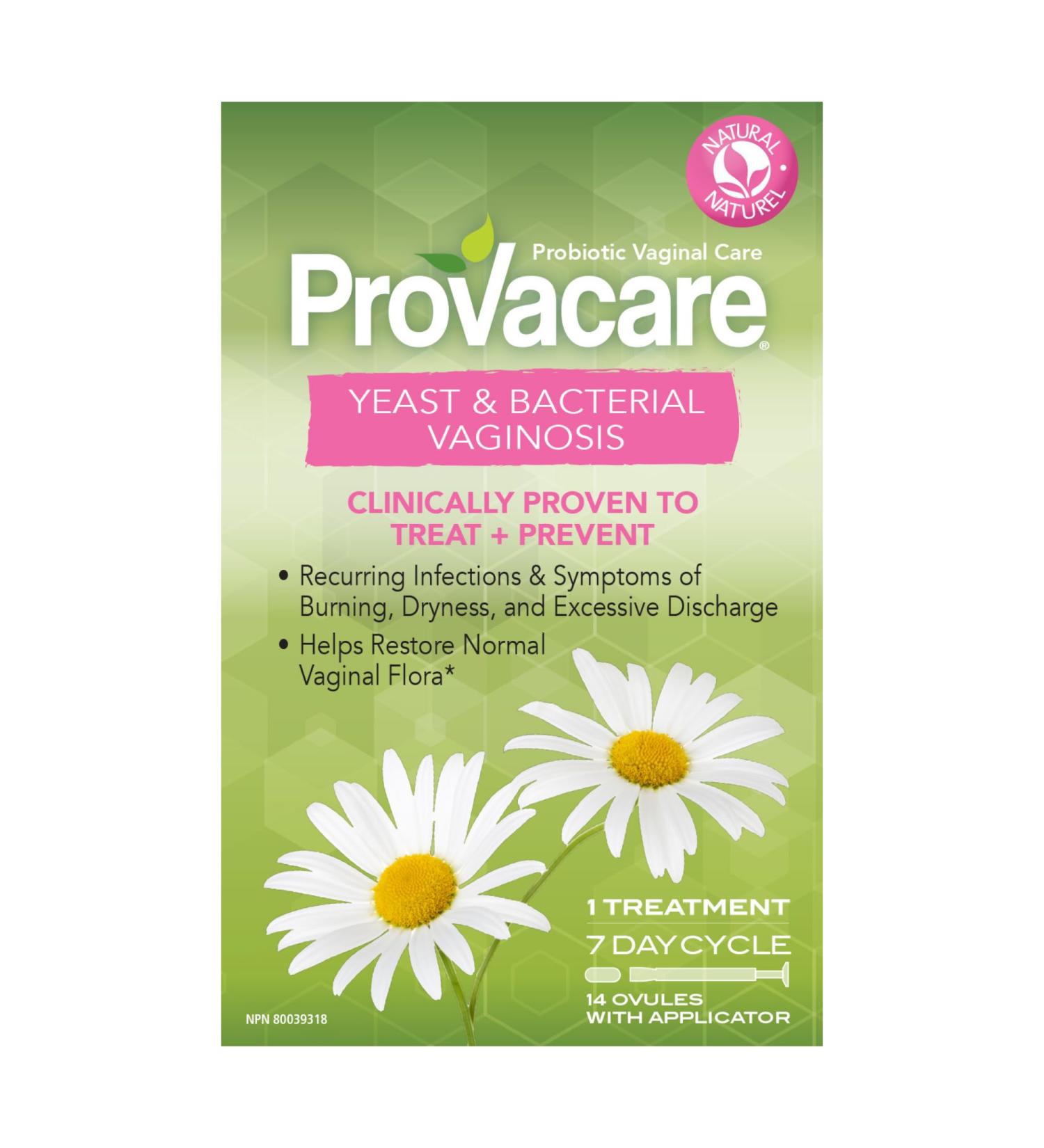 Provacare Probiotic Vaginal Care Naturally Treats and Prevents Vaginal Yeast and Bacterial Infection for Women 7-Day Treatment 14-Count - Buy Online on GoSupps.com