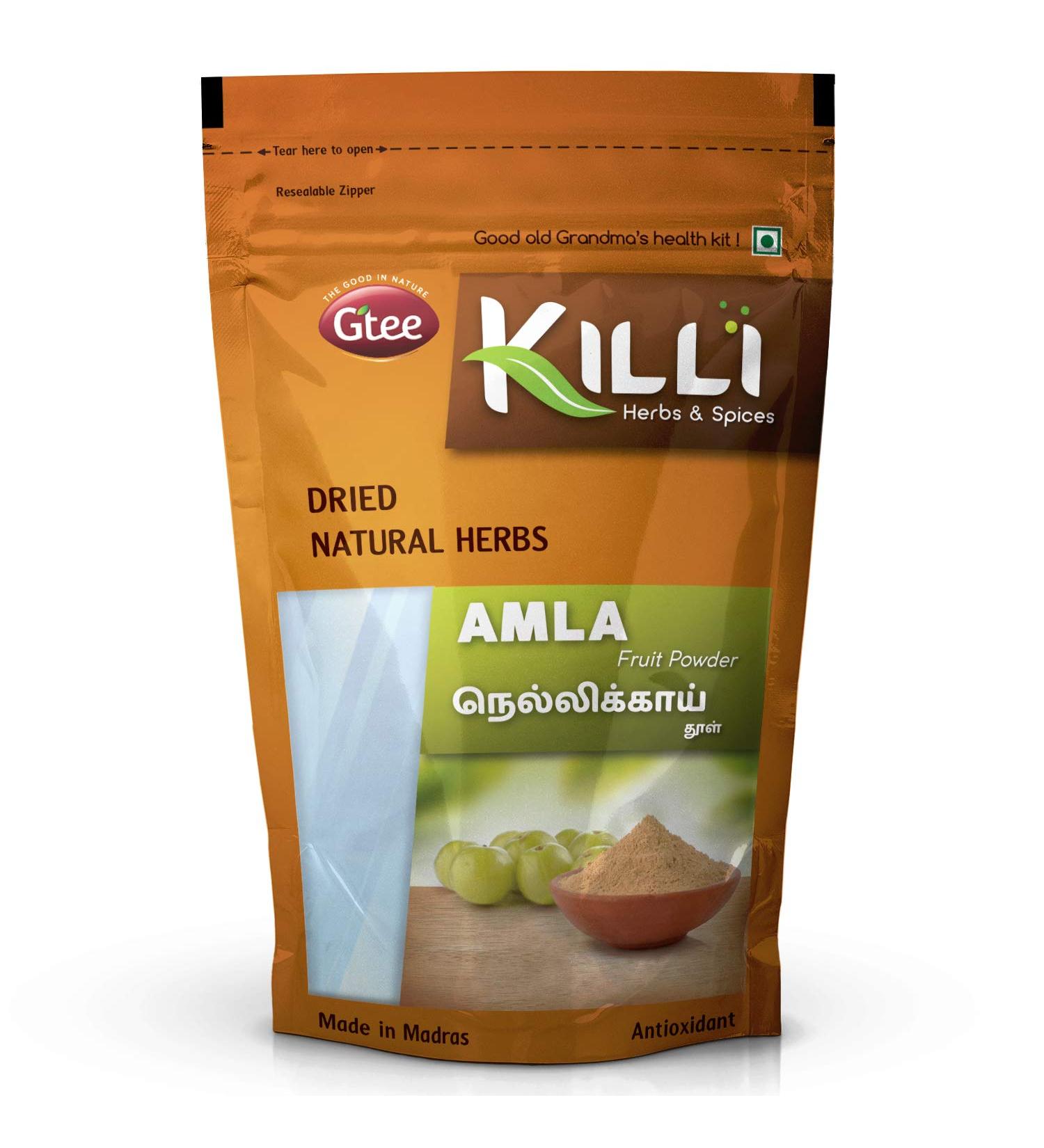 KILLI Amla | Nellikai | Usirikaya | Amalaki Fruit Powder 100g - Buy Online on GoSupps.com