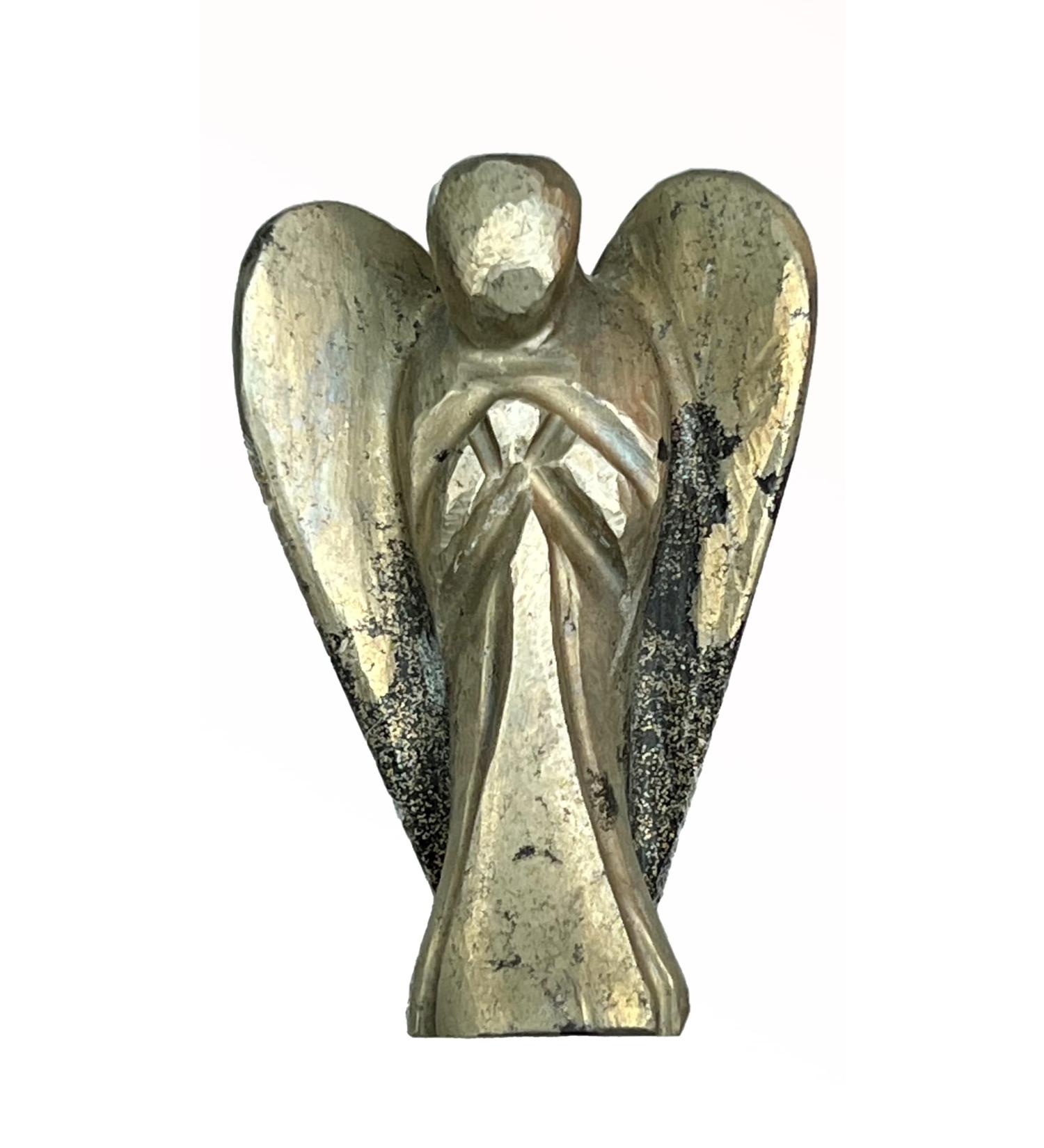 Yashcrystals Crystal Healing Gemstone Pocket Guardian Angels Reiki Powers 45mm to 50mm(Approx 2") Hand Carved (Pyrite) - Buy Online on GoSupps.com