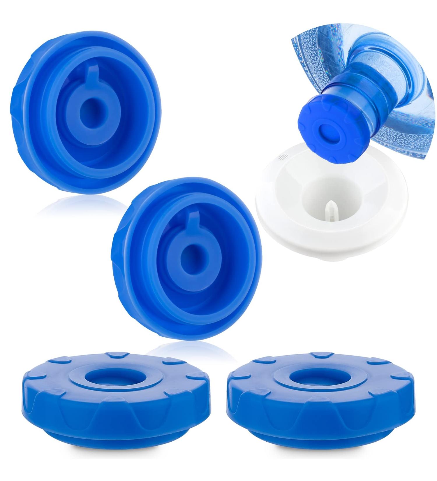 ACTICO Silicone Water Jug Caps Reusable Replacement Caps for 5 Gallon Jugs Fits 55mm Bottles and Dispensers Pack of 4