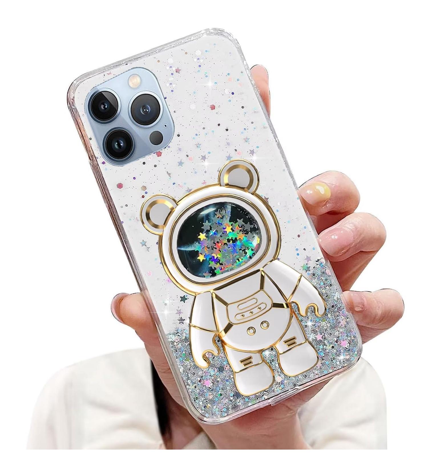 Buy Tivenfezk Nadoli Astronaut iPhone 11 Pro Max Case - Soft Silicone Glitter Shell & Hidden Stand - Buy Online on GoSupps.com