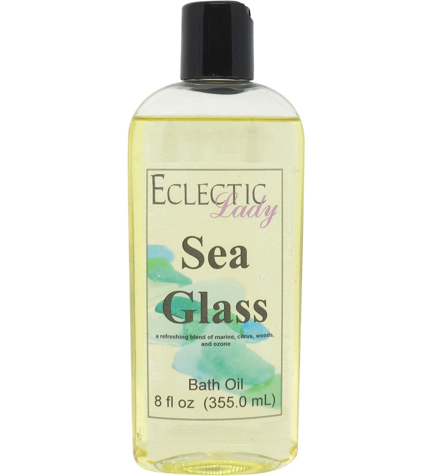 Sea Glass Bath Oil by Eclectic Lady | Relaxing Scented Bath Oil for Dry Skin | Nourishing 8 oz Body Oil & Shower Oil - Buy Online on GoSupps.com