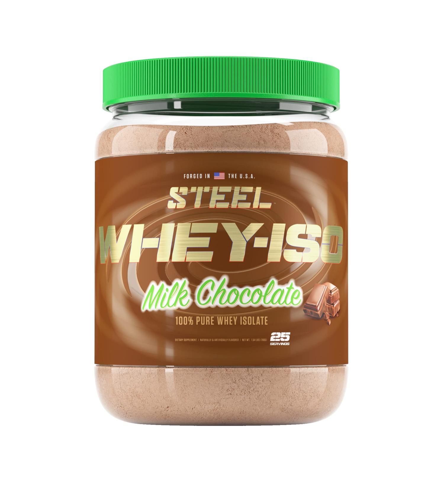 Steel Supplements Whey-Iso | Whey Isolate Protein Powder | Fast Absorbing | Lean Muscle Growth | Easy Digestion | Gluten Free | Low Carb | 25 Serving (Milk Chocolate) Milk Chocolate 25 Serving - Buy Online on GoSupps.com