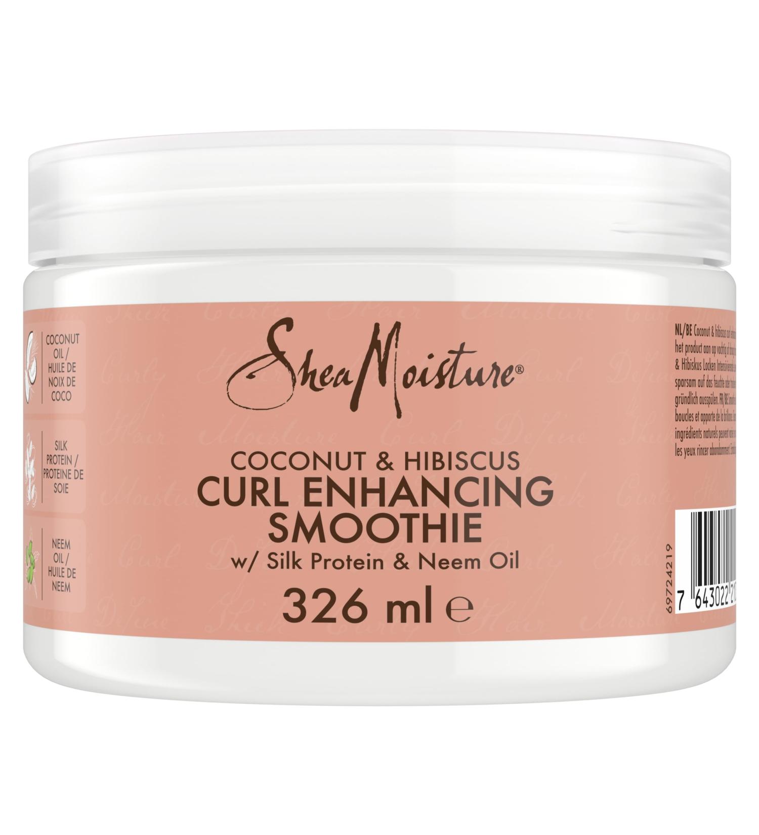 Shea Moisture Coconut & Hibiscus Curl Enhancer no silicones or sulphates smoothie for thick curly hair 326 ml 326 ml (Pack of 1) - Buy Online on GoSupps.com