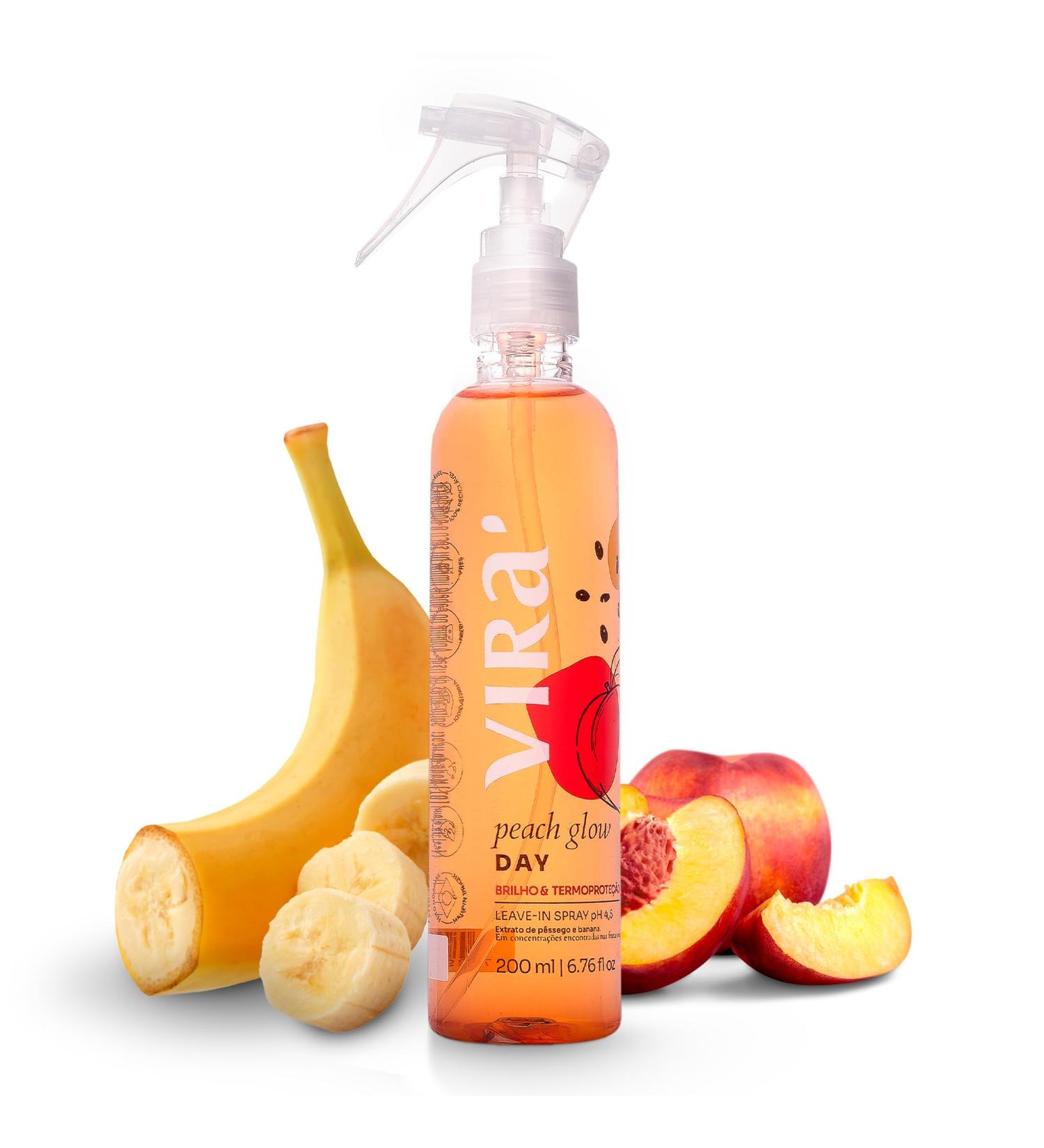 Brazilian Leave In Hair Conditioner - Anti-Frizz UV Heat Protection Vegan Treatment for All Hair Types - Peach Glow 6.76 fl oz - Buy Online on GoSupps.com