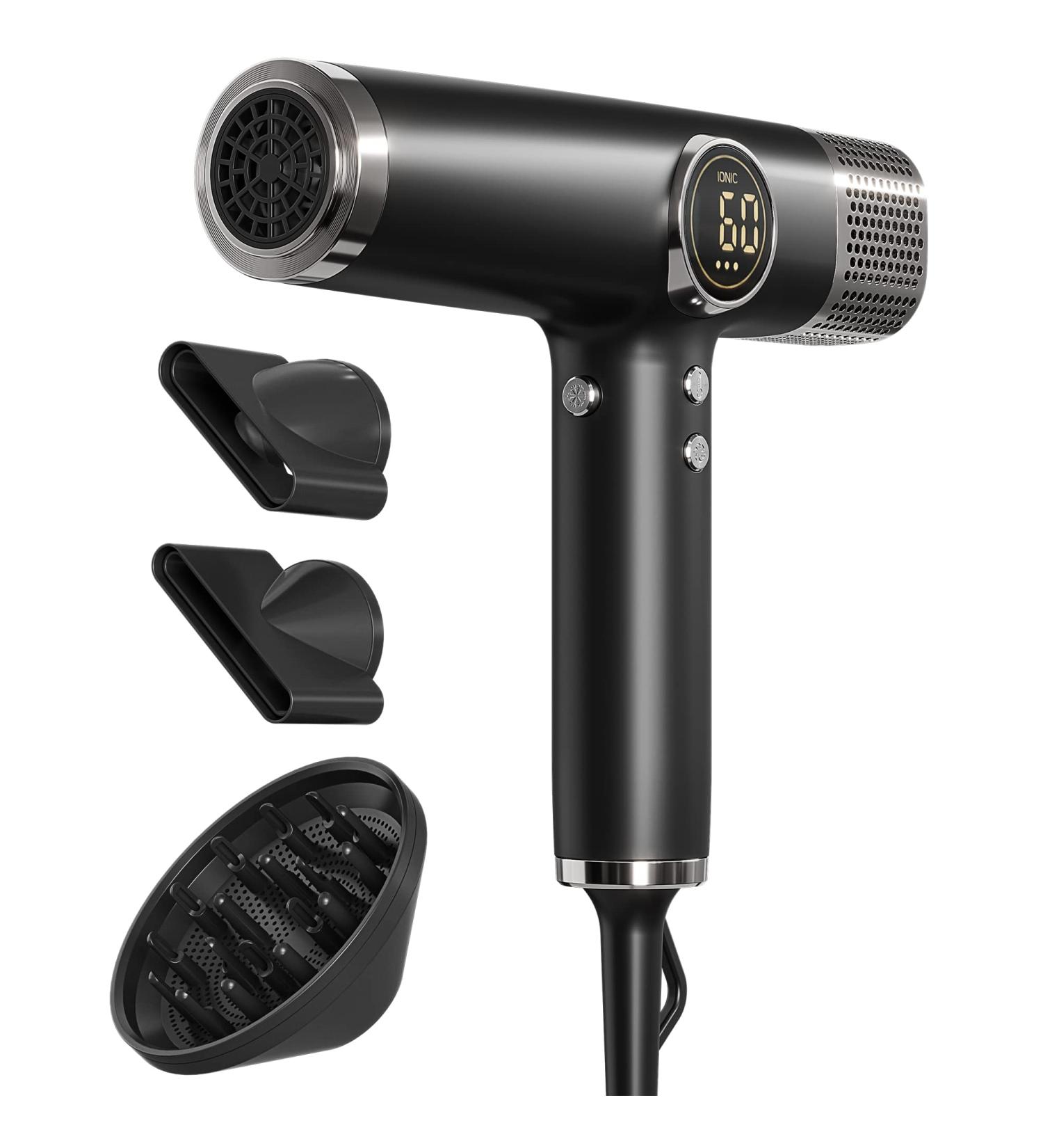 Bulesky Hair Dryer Negative Ionic Blow Dryer Set with 110 000 RPM Brushless High-Speed Motor Portable Fast Drying Low Noise Hairdryer with Magnetic Nozzle & Diffuser for Home Travel & Salon - Buy Online on GoSupps.com