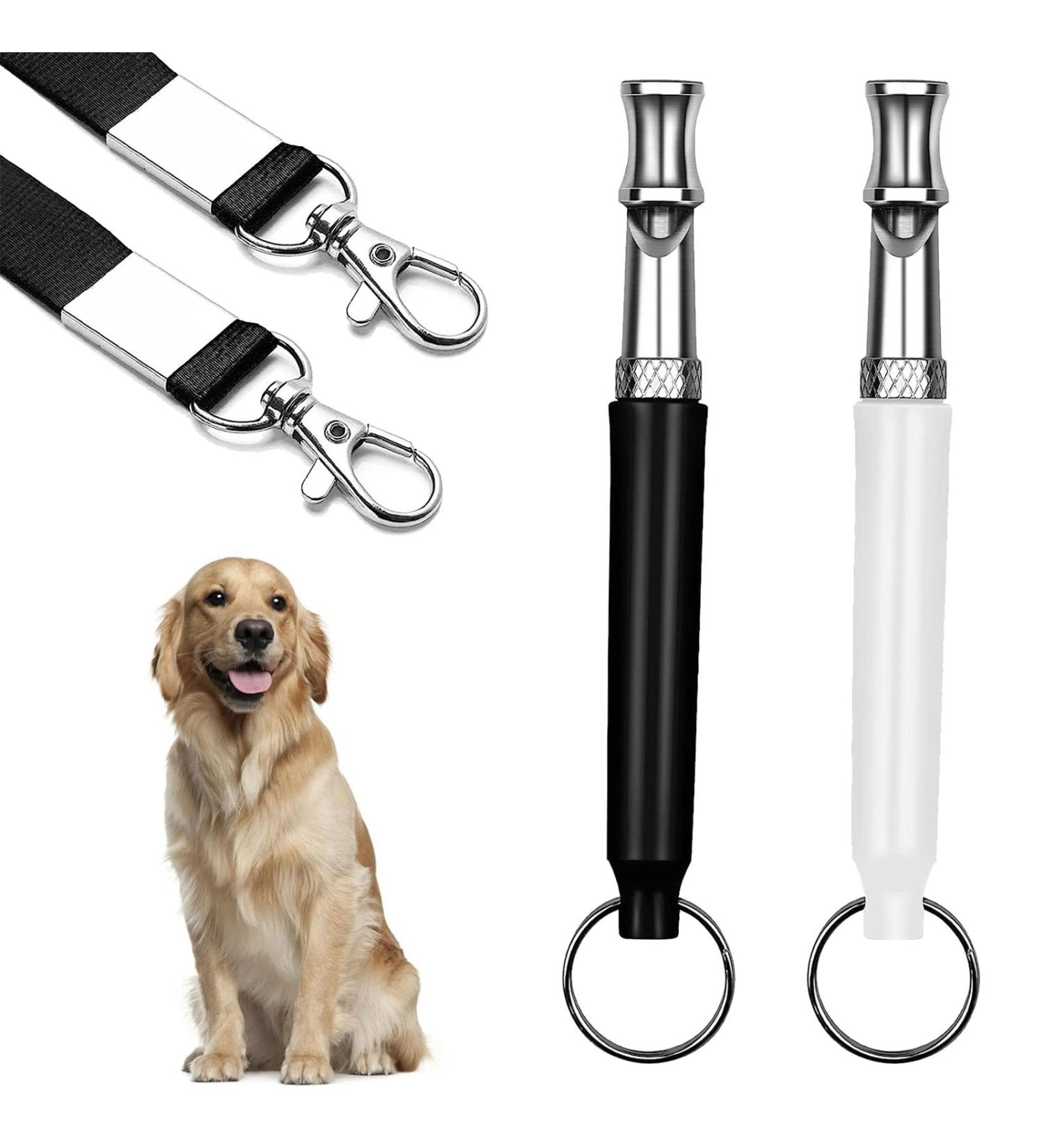 Professional Ultrasound Dog Whistle Set - Stop Barking Training & Recall | 2PCs Black & White - Buy Online on GoSupps.com