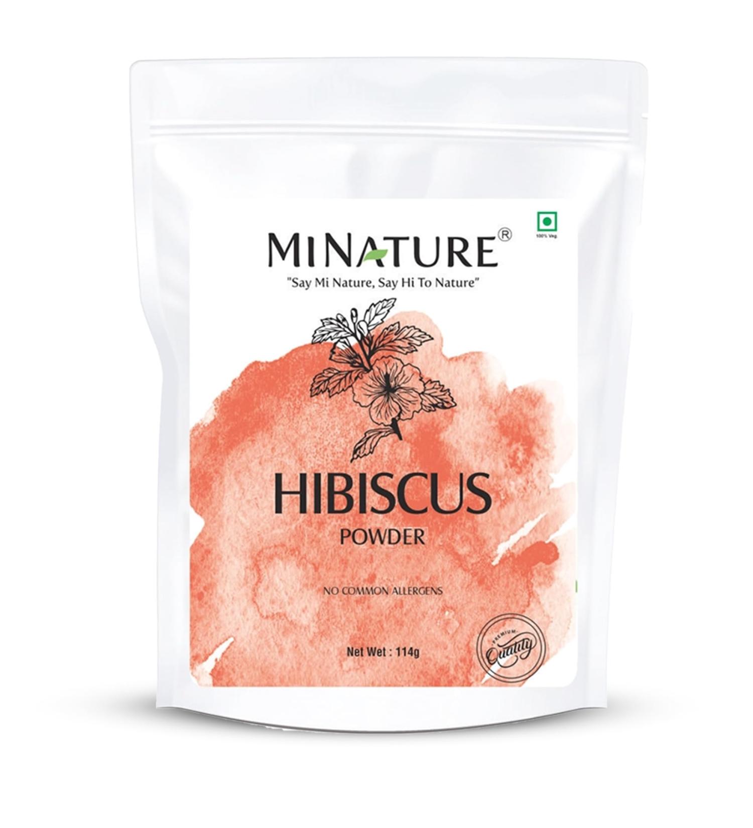 Hibiscus Powder (Hibiscus Sabdariffa) - 114g (4oz) | mi Nature | Resealable Zip Lock Pouch | Premium International Shipping - Buy Online on GoSupps.com