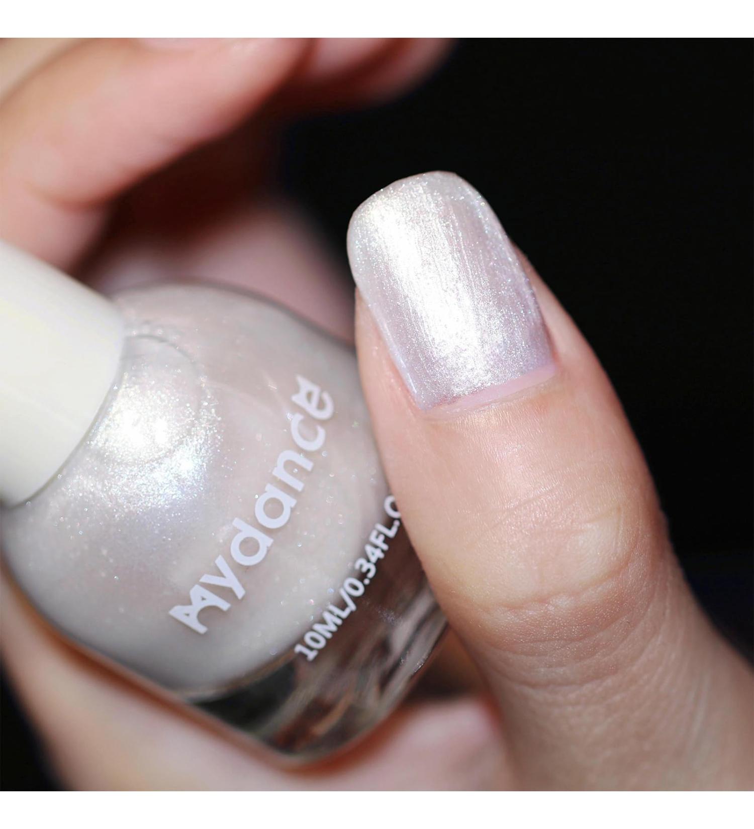 Pearl White Nail Polish - Nail Varnish Quick Dry & Long Lasting Aurora Shine Nail Polishes Pearlescent Nail Paint Shiny Glitter Nail Polishes DIY Manicure Nail Paint for Women ABJ10 - Buy Online on GoSupps.com