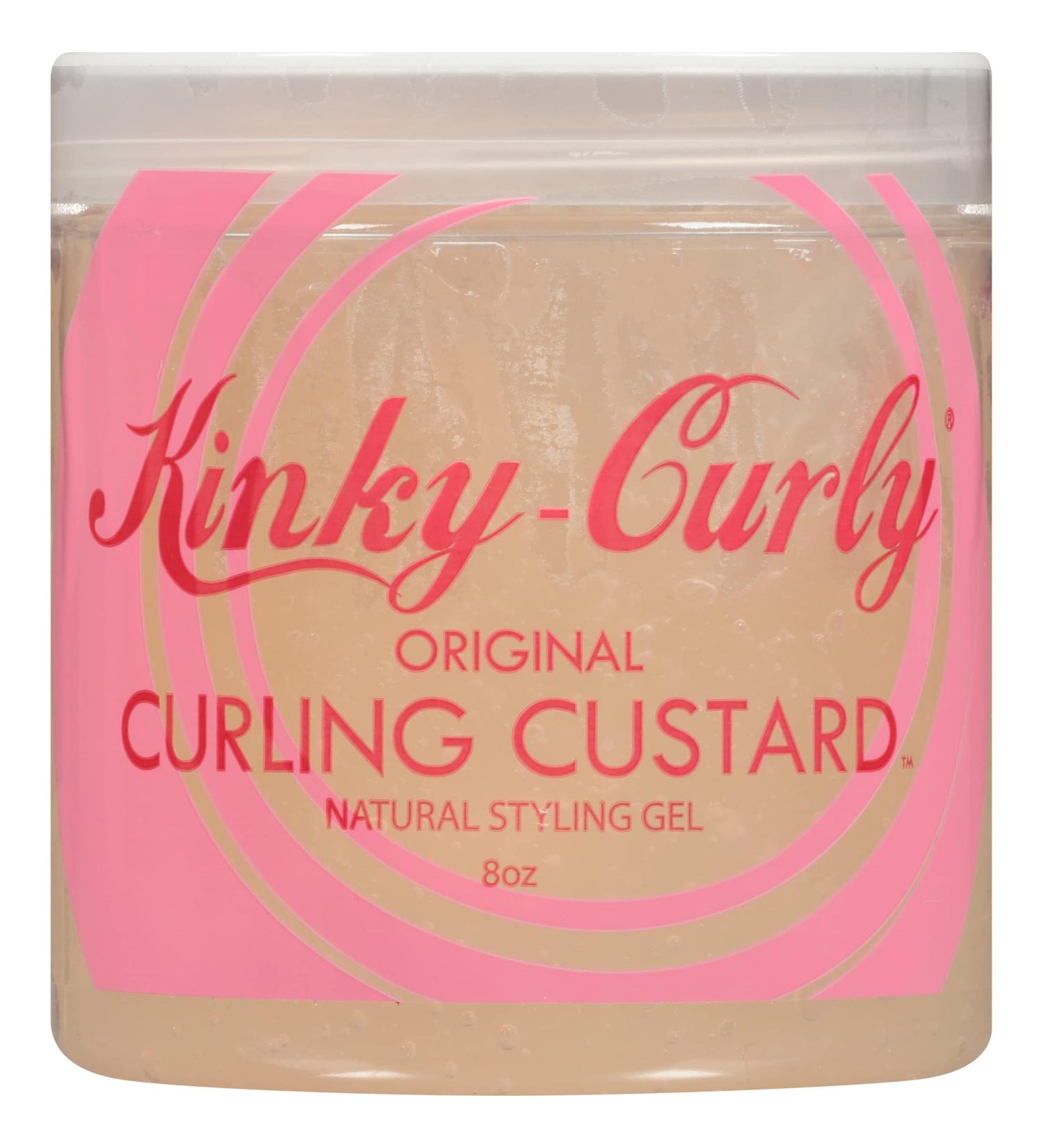 U/S/Kinky Curly Curl Cusard Gel 8oz - Definition Enhancing Frizz-Fighting Formula for Textured Curls
