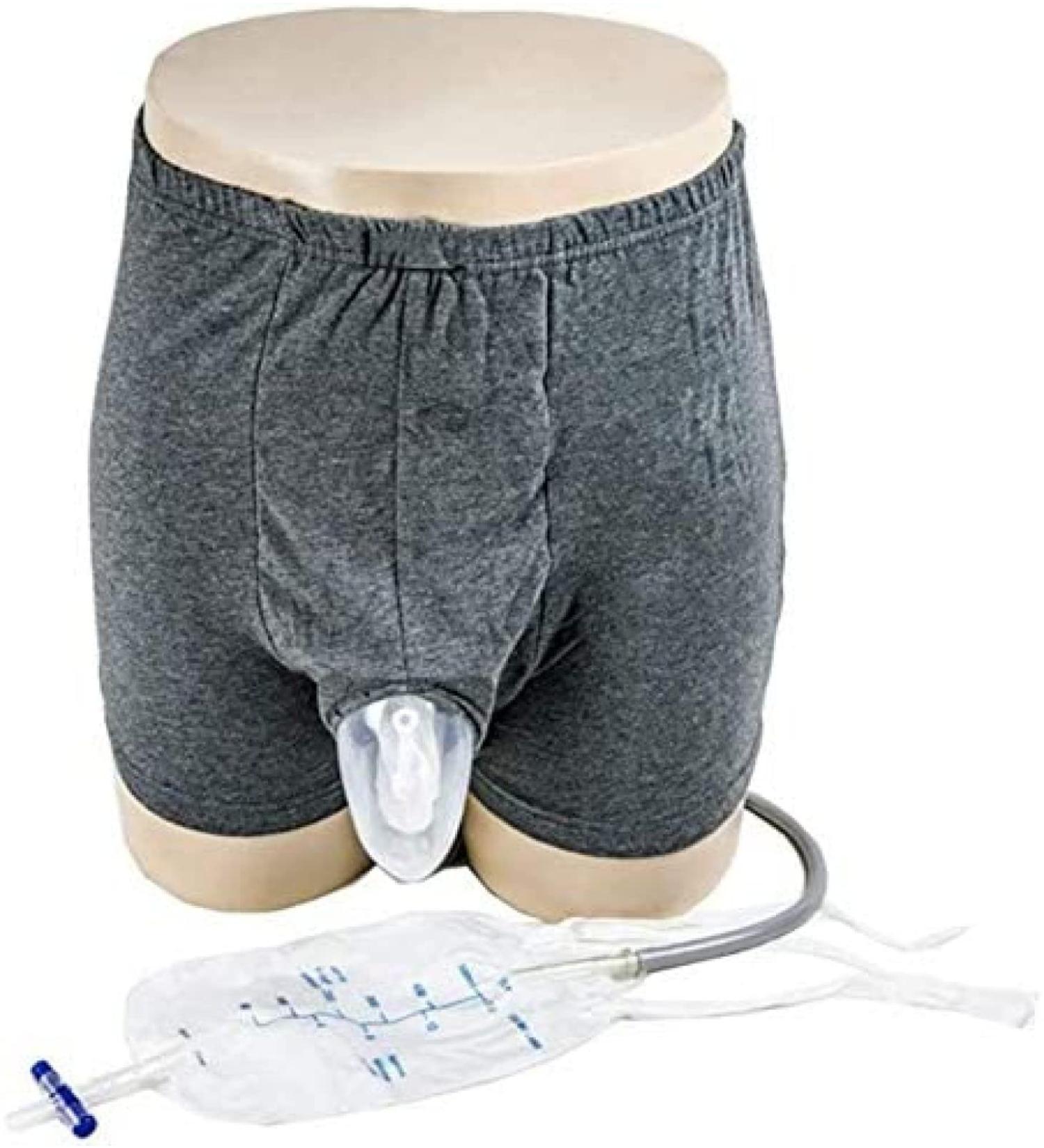 Wearable Urine Bag Incontinence Pants for Men Urinary Leak Proof Leg Silica Gel Urinal Catheter Urine Bag Holder Collection Bag Grey M Hilarious123 Grey M - Buy Online on GoSupps.com