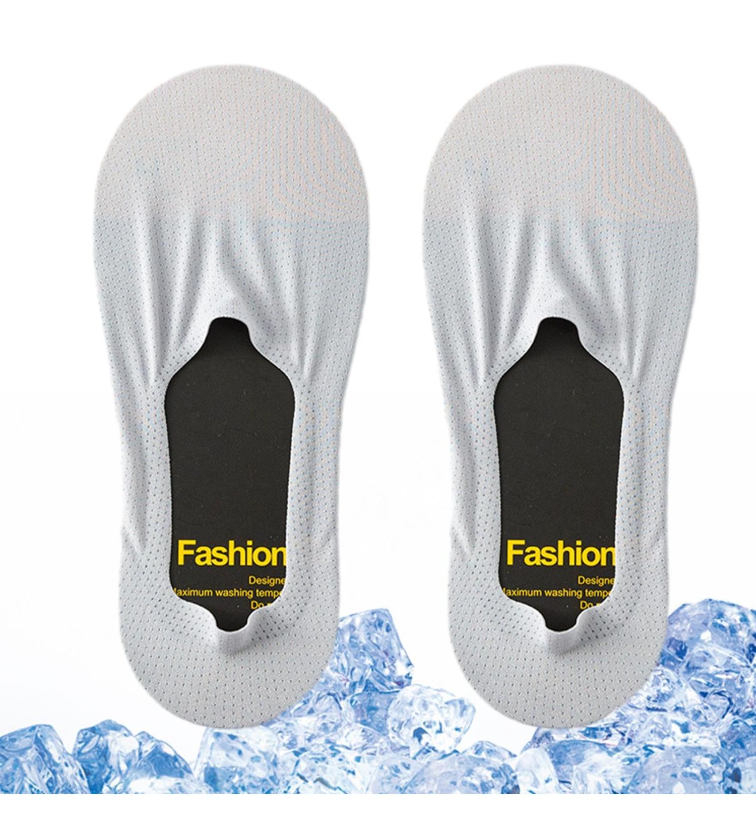 Buy Ice-Soil Invisible Socks for Women | Non-Slip No-Show Ice Skating Socks | Light Gray Slippers & Sneakers - Buy Online on GoSupps.com