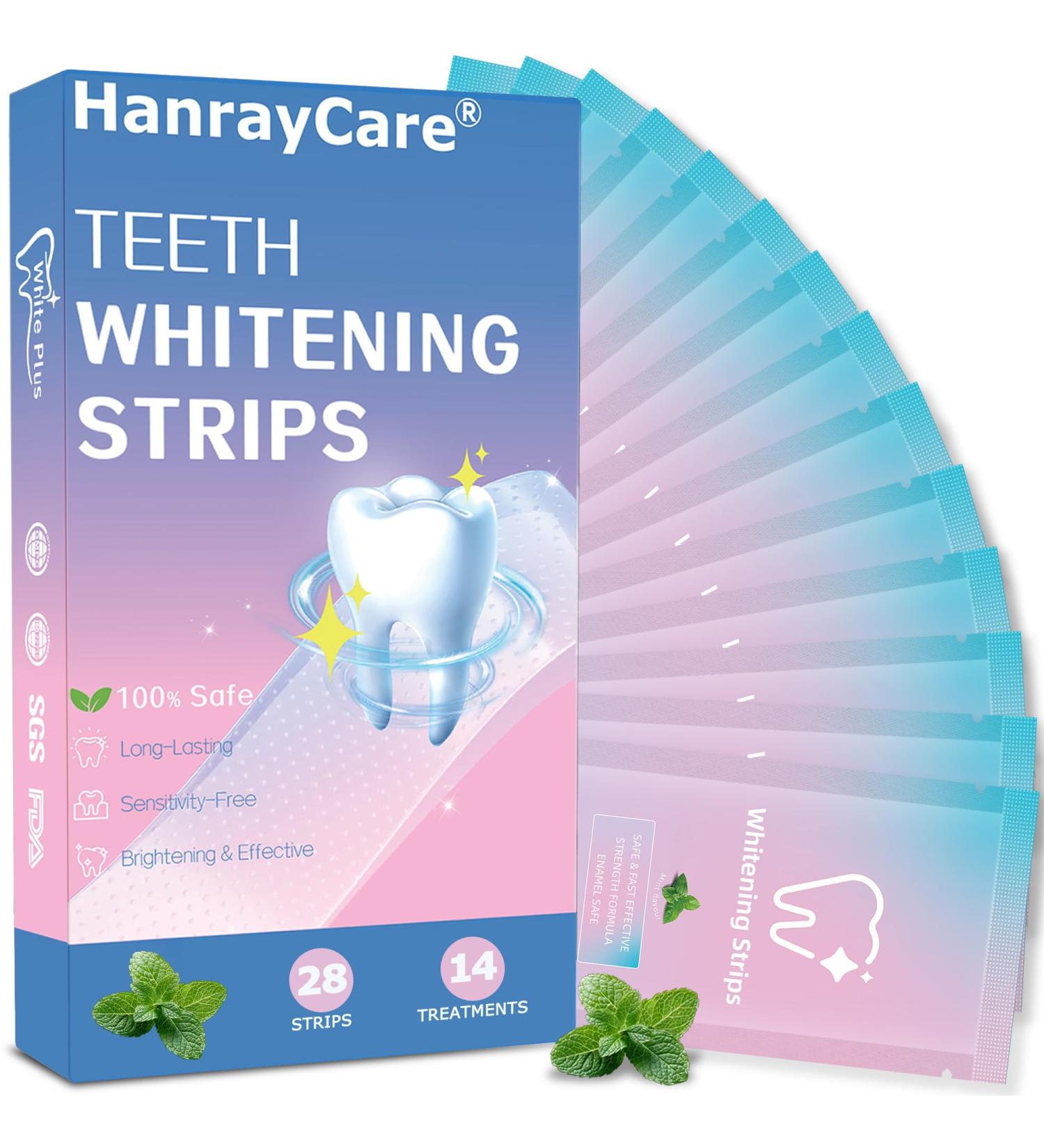 Premium Teeth Whitening Strips, Ultra-Thin, No Residue, Non-Slip, Enamel-Safe, Dentist Formulated for Professional Whitening at Home, 30-Min Fast Results, Deep Stains Removal Efficiently 28 Count (Pack of 1) - Buy Online on GoSupps.com