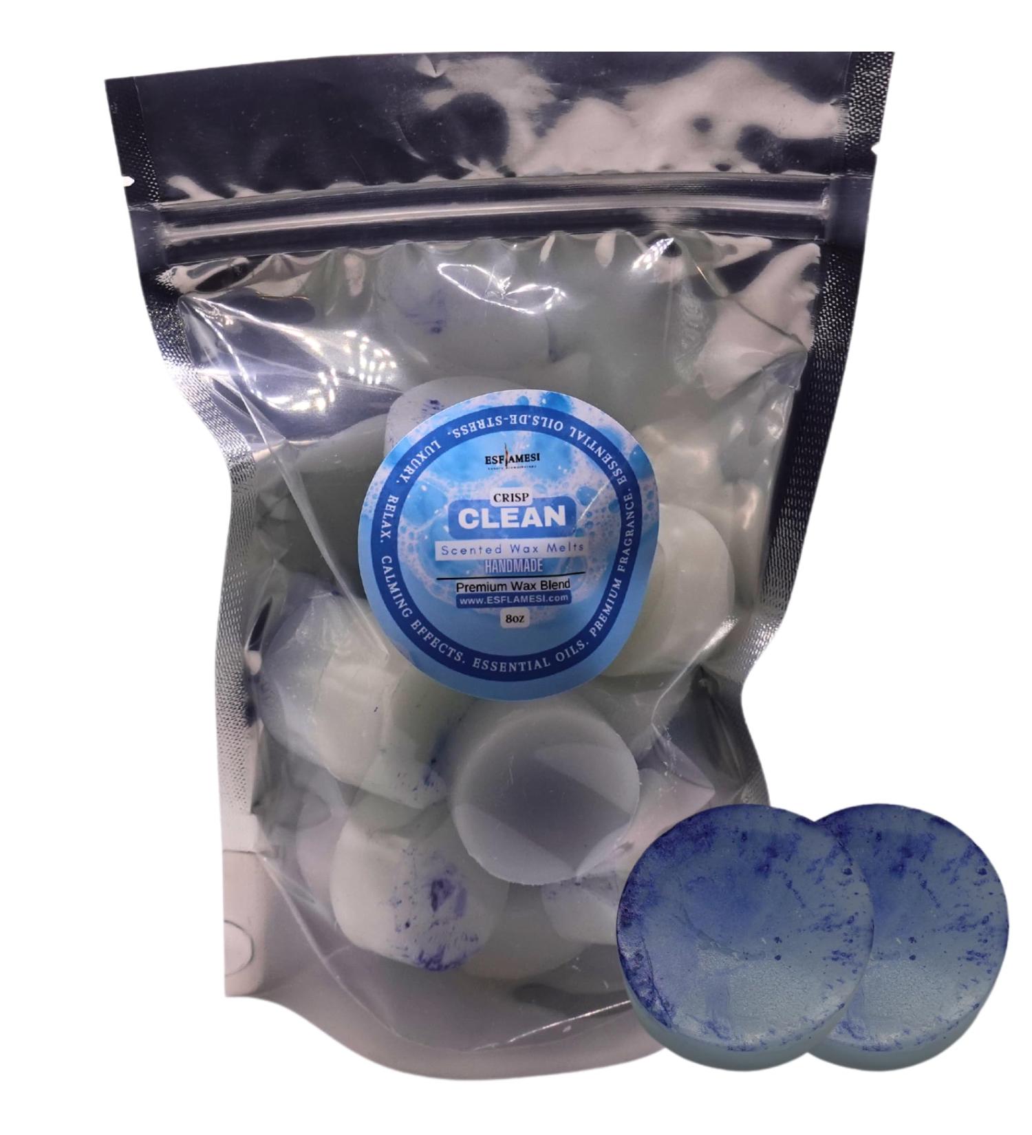 Scented Wax Melts | Crisp Clean Aroma | Strongly Scented | Handmade in USA | 8oz Large Home Fragrance Gifts - Buy Online on GoSupps.com