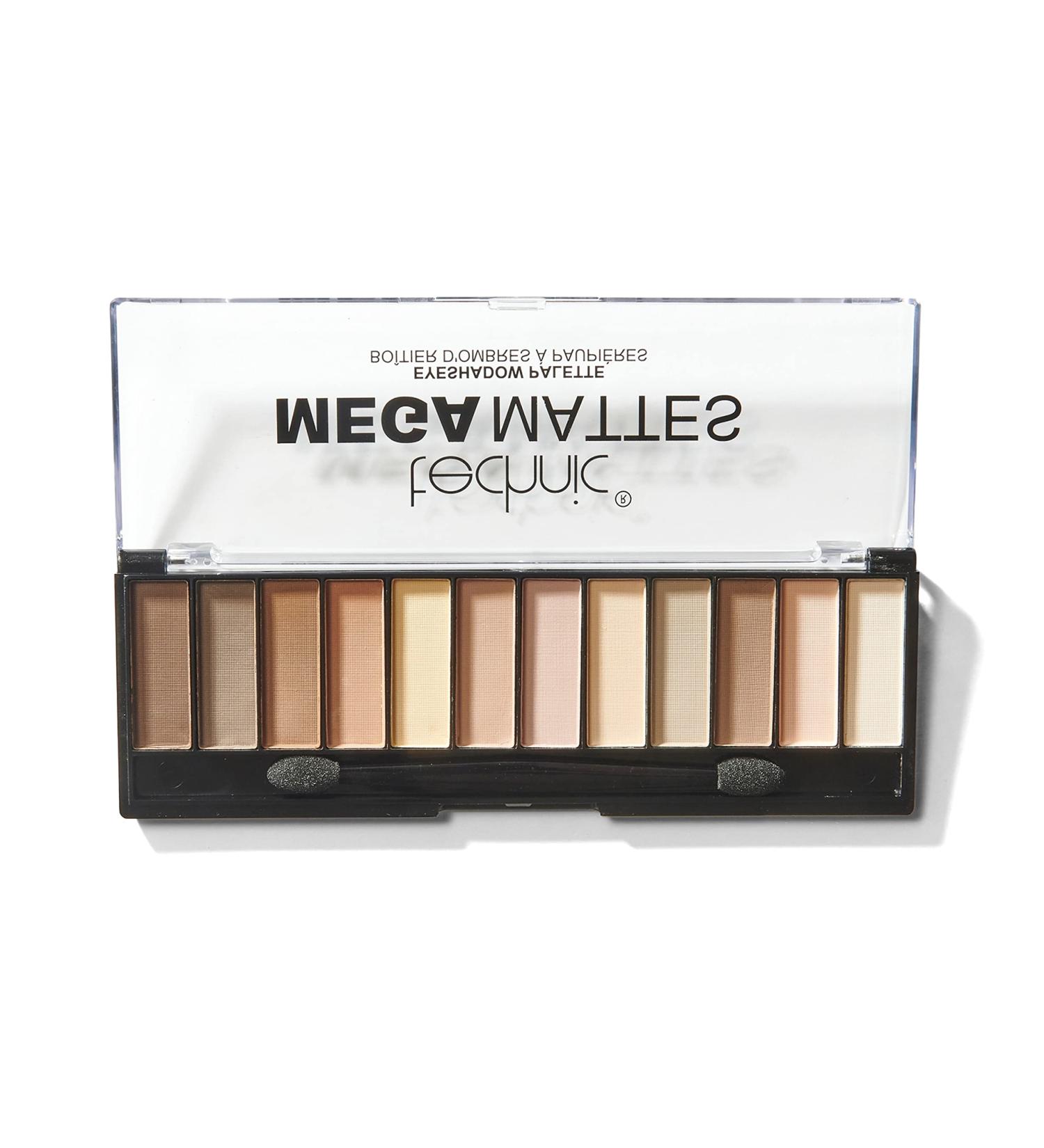 Technic Mega Mattes Nude Eyeshadow Palette - 12 Pigmented Matte Shades for Day or Night | Long-Lasting, Easy to Apply & Blendable | Professional Quality (18g) - Buy Online on GoSupps.com