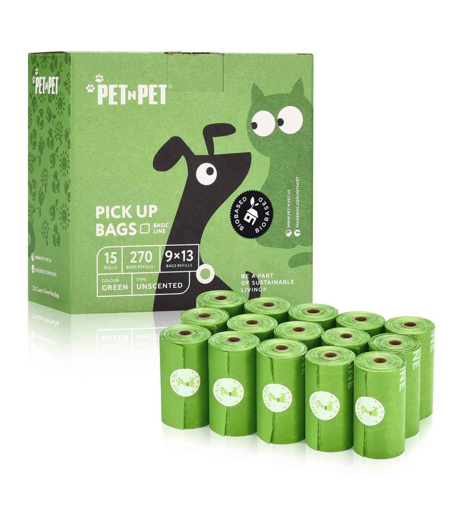 PET N PET USDA Certified 38% Biobased Dog Poop Bags 270/540 Counts - 9x13 Inches, 15 Refill Rolls - Buy Online on GoSupps.com