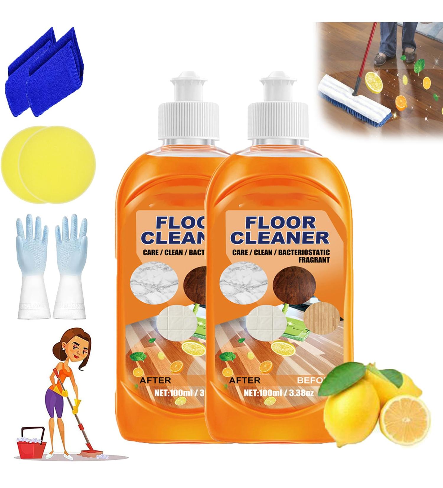 LONGLUAN Probablei Multi-Purpose Floor Cleaner Probablei Floor Cleaner Multipurpose Powerful Decontamination Floor Cleaner Powerful Floor Cleaner for Wood Tile Floors (2Pcs) - Buy Online on GoSupps.com