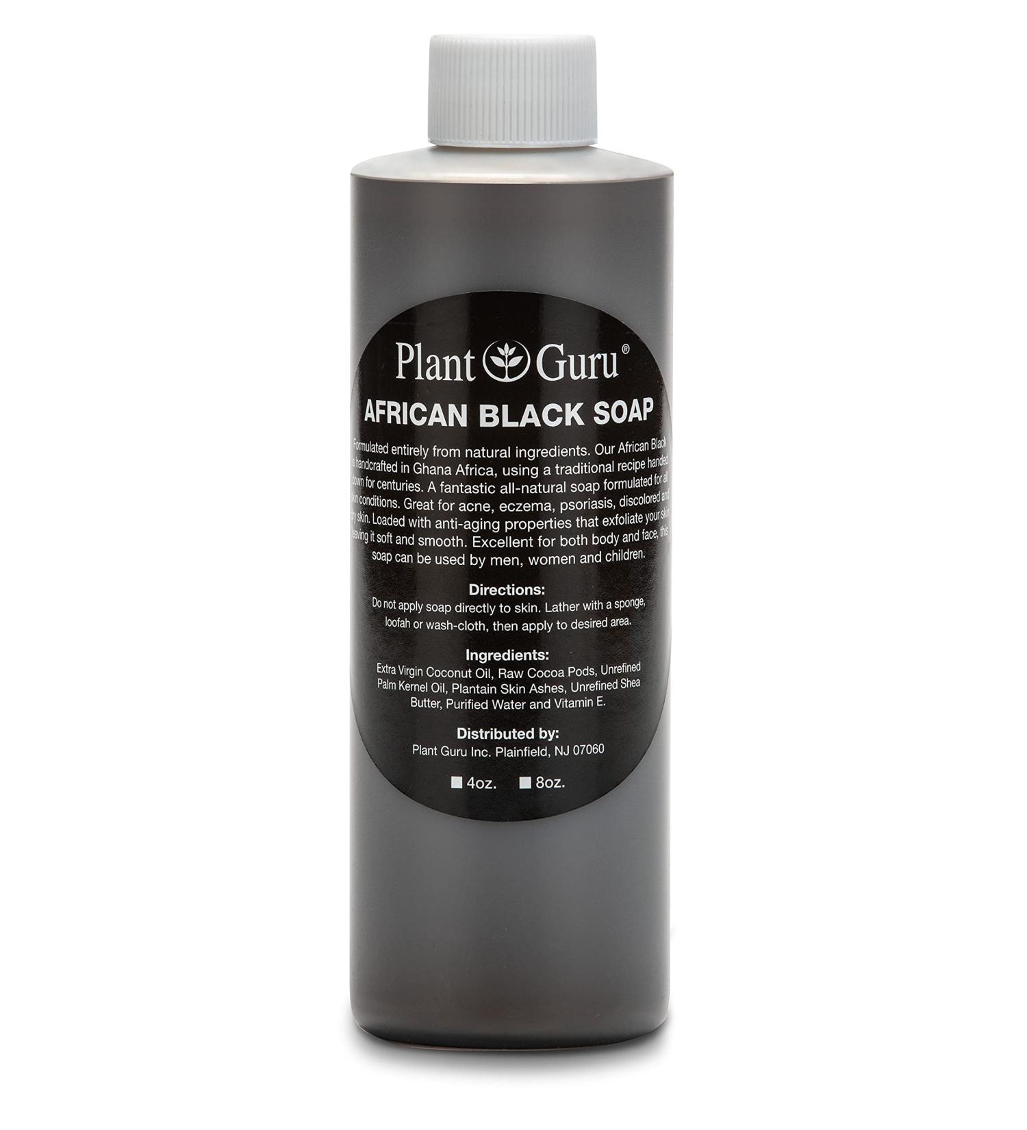 African Black Soap Liquid 8 oz - 100% Pure Natural Acne & Eczema Treatment - Unscented Face & Body Wash - Buy Online on GoSupps.com