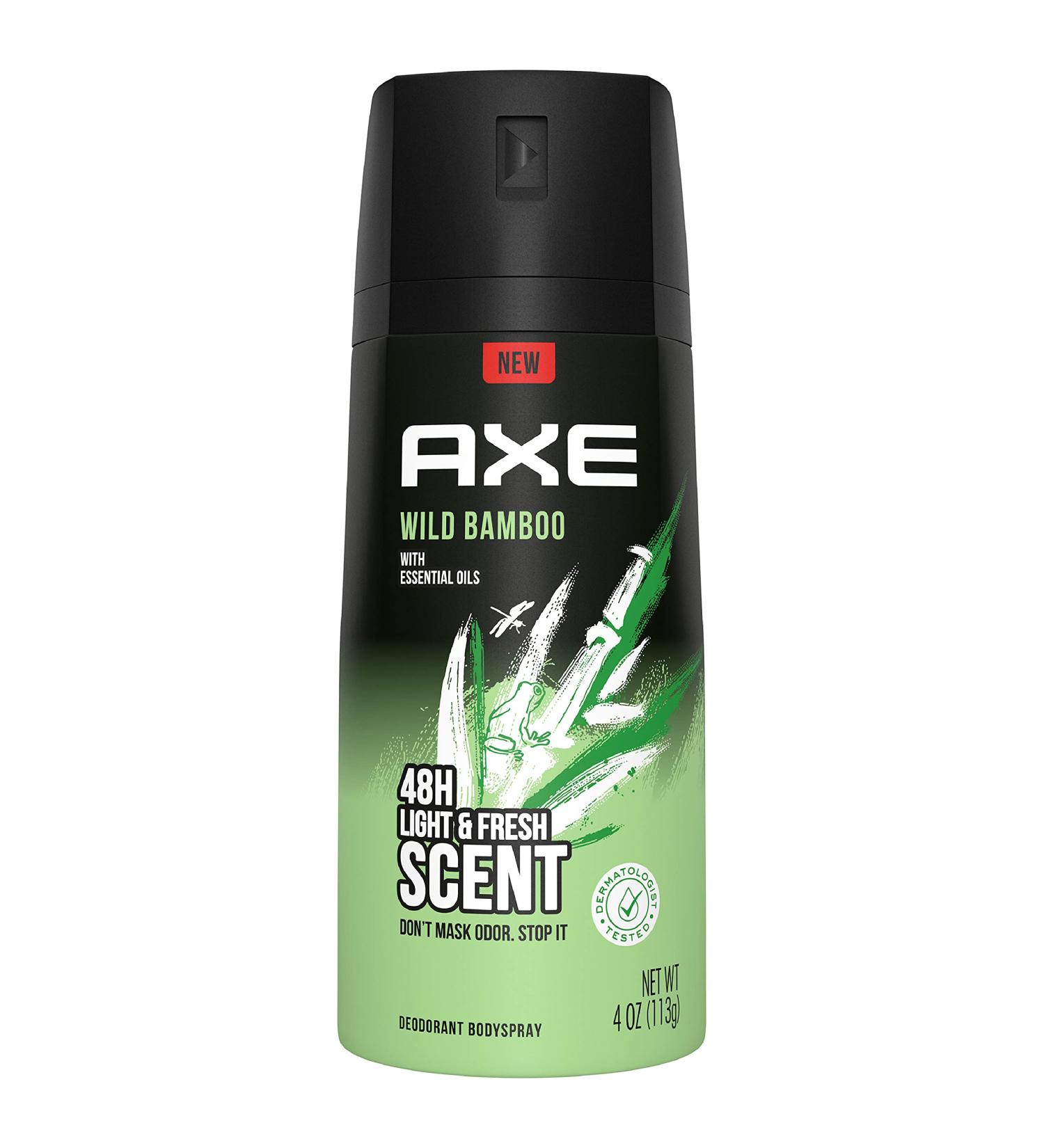 AXE Wild Bamboo Men's Body Spray Deodorant 48hr Odor Protection With Essential Oils Aluminum Free Deodorant Body Spray 4.0oz Grapefruit 4 Ounce (Pack of 1) - Buy Online on GoSupps.com