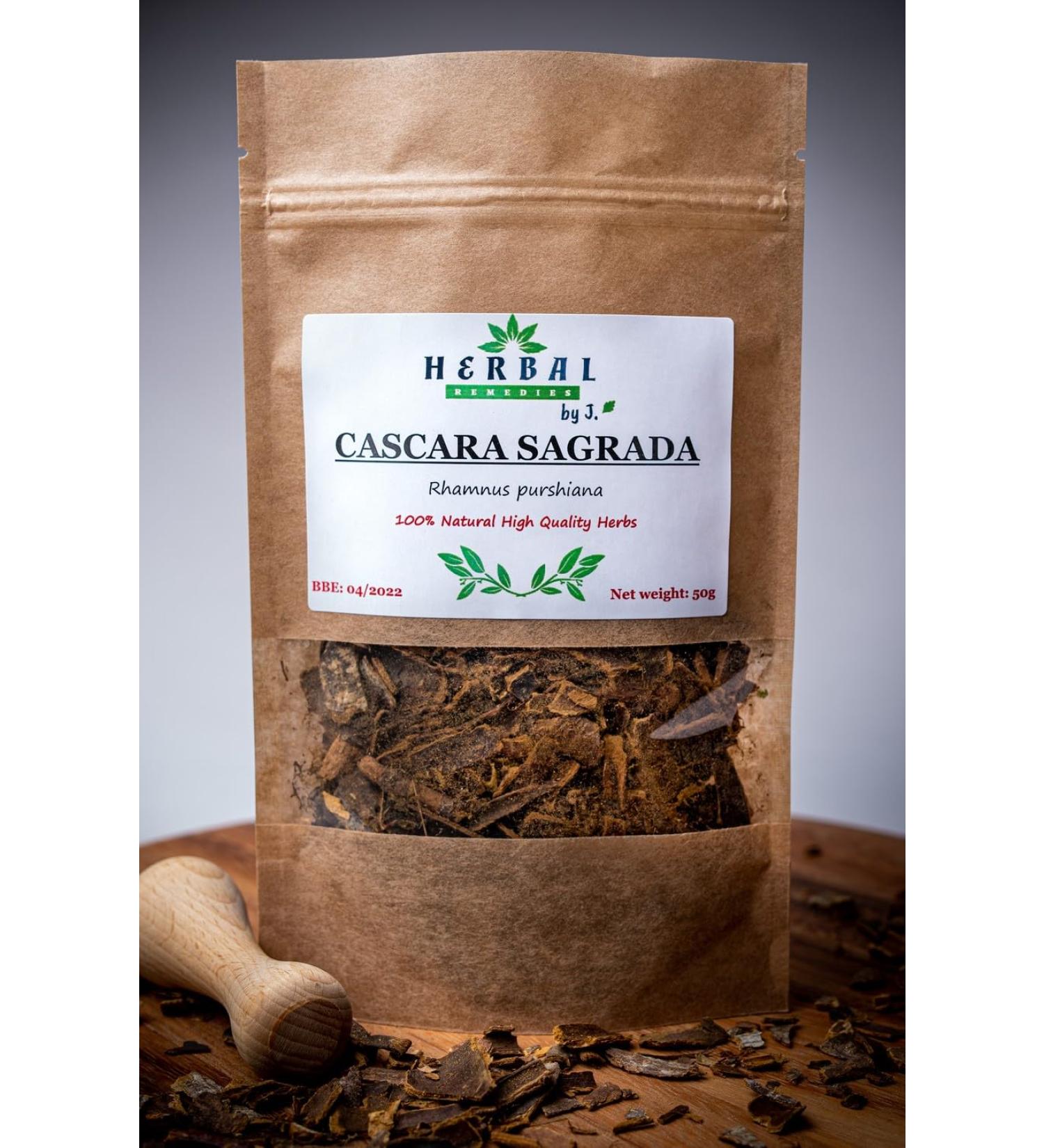 Cascara Sagrada American Buckthorn 50g Dried Herb - Natural Laxative and Constipation Support - Herbal Remedy by J. Szaklak - Buy Online on GoSupps.com