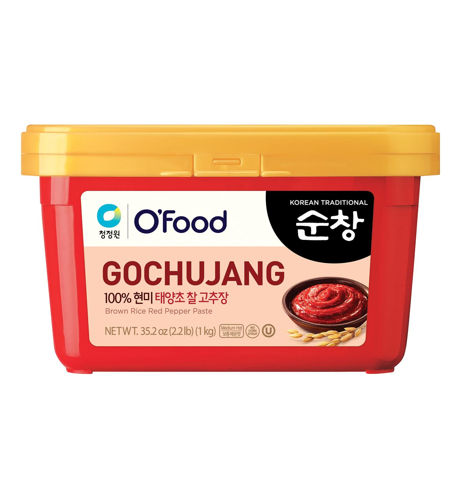 Chung Jung One Hot Pepper Paste Gold (Gochujang) 2.2lb - Medium Hot - No Corn Syrup - Korean Traditional Sunchang Brown Rice Red Pepper Paste - Gochujang 2.2 Pound - Buy Online on GoSupps.com