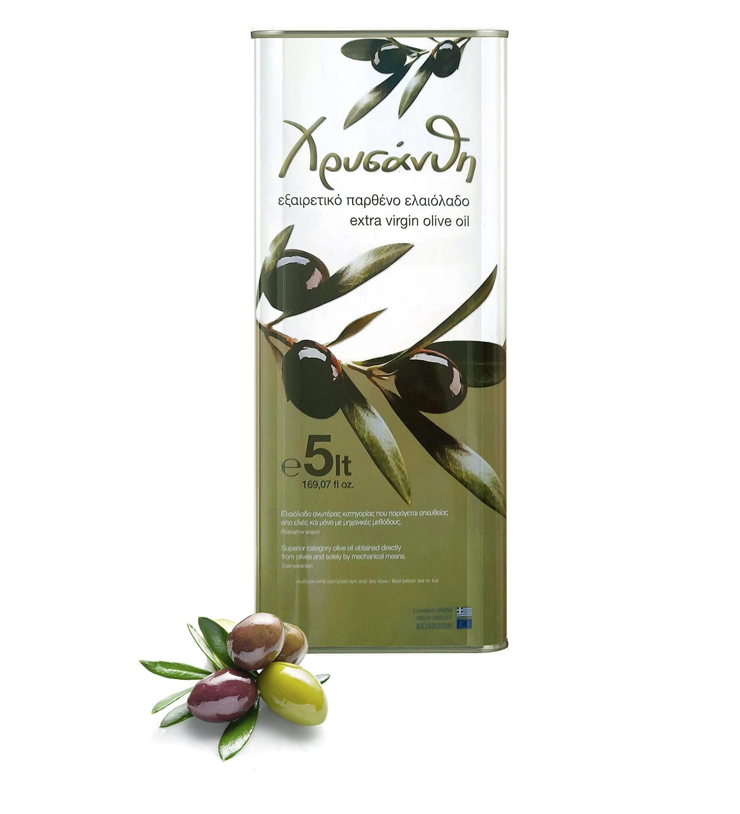 Chrisanthi Extra Virgin Olive Oil from Crete - Premium Quality Cold Extracted 5L Canister - Best International Shipping - Buy Online on GoSupps.com