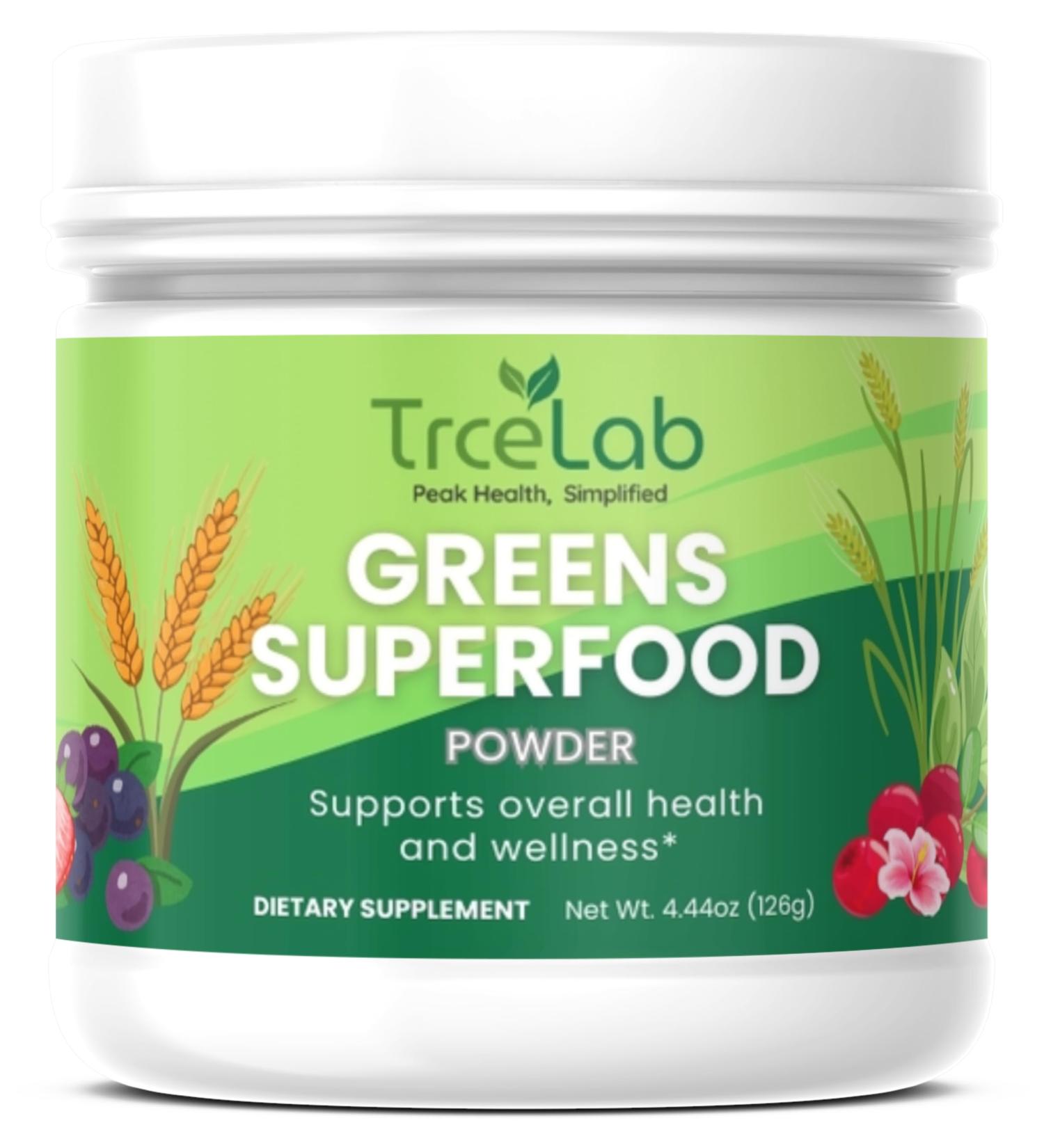 TRCELAB Organic Super Greens Powder Detox | Wheatgrass Juice Powder & Spirulina with Barley Grass Juice Powder Organic | Daily Greens Superfood | 30 Servings - Buy Online on GoSupps.com