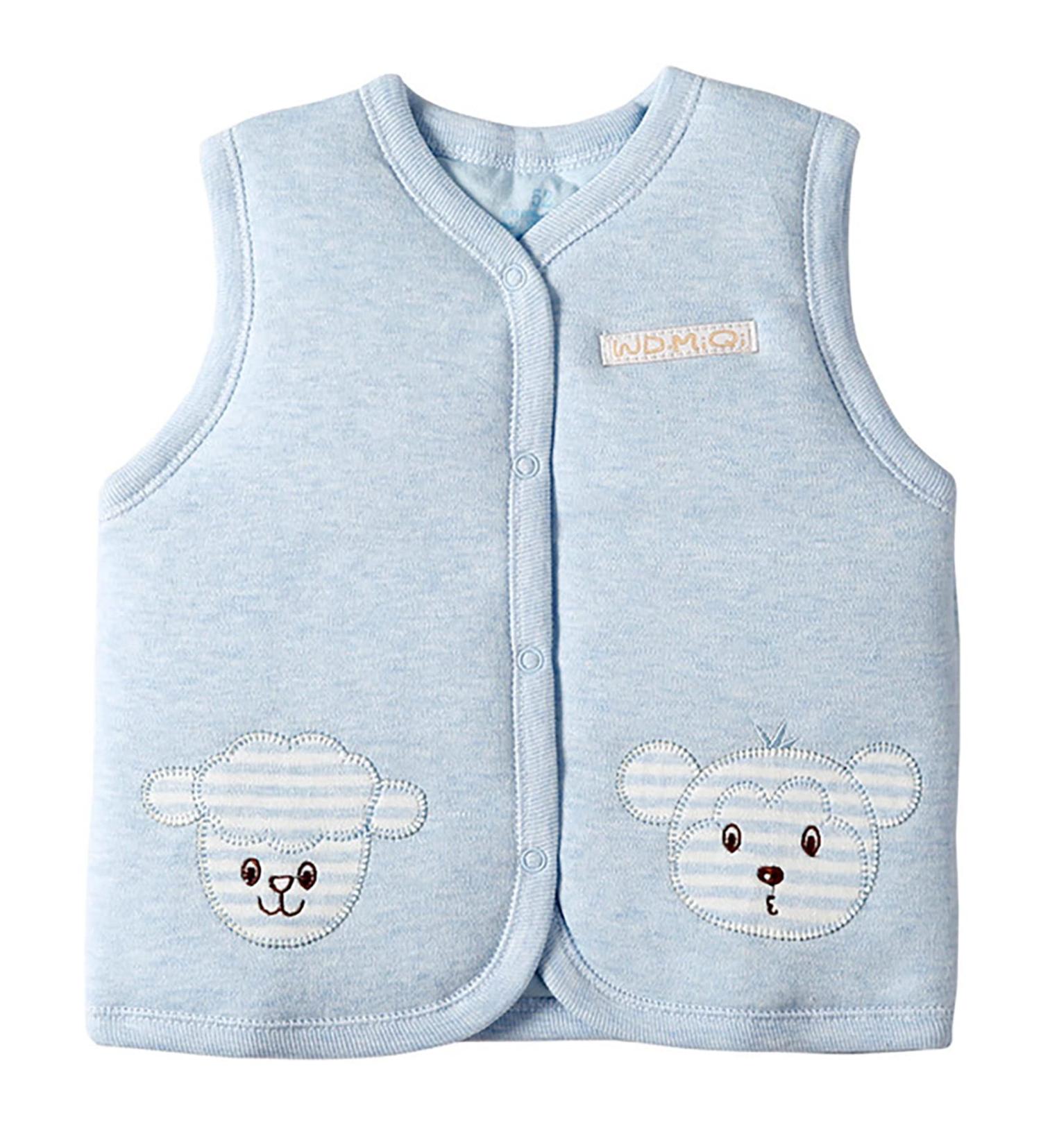 XYIYI Baby Warm Cotton Vest 9-12 Months Blue - Infant Toddler Padded Waistcoat - Buy Online on GoSupps.com