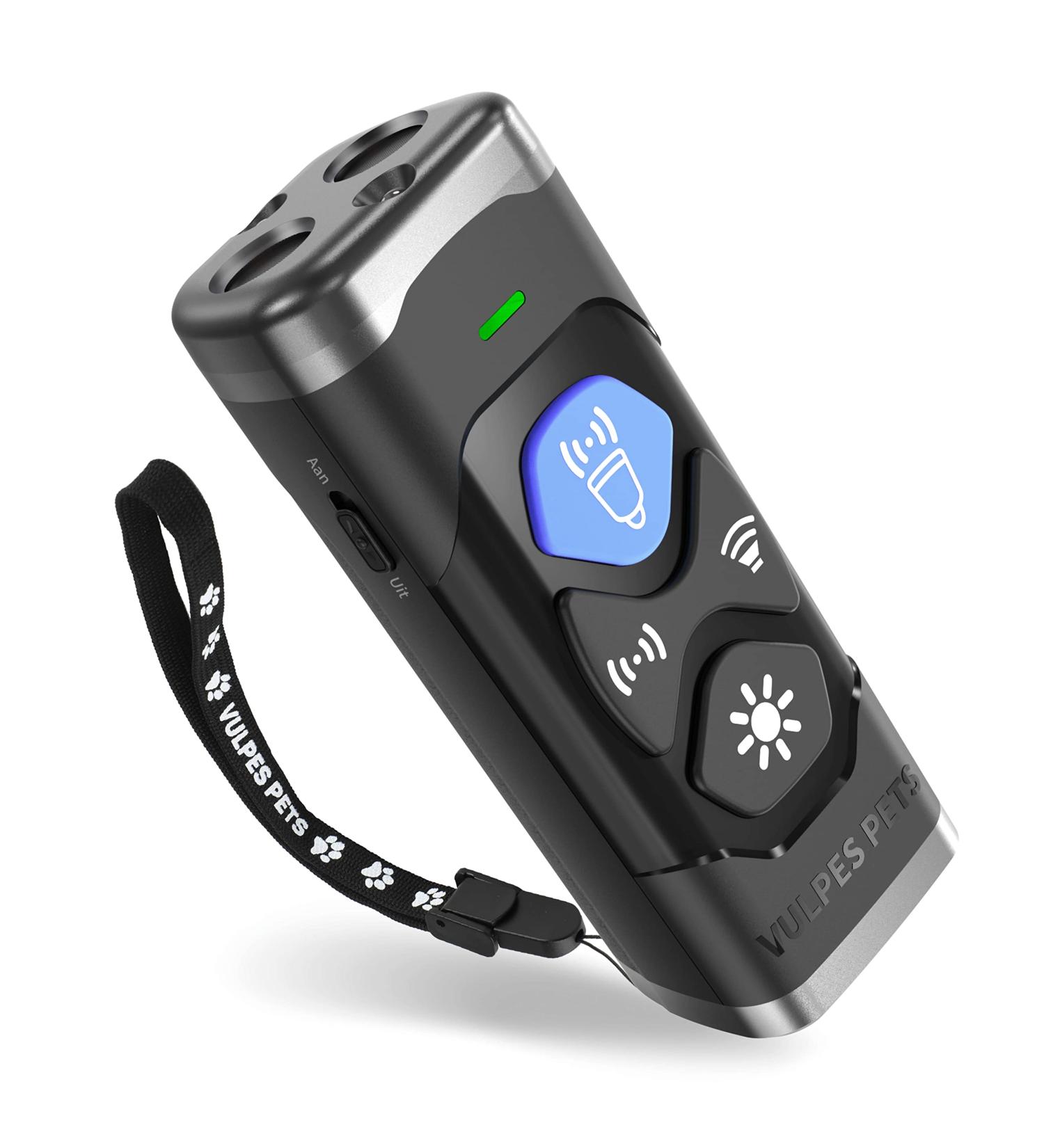 Vulpes Goods Anti Bark Device - Ultrasonic Dog Trainer with LED & 10m Range | Stop Barking Safely - Buy Online on GoSupps.com