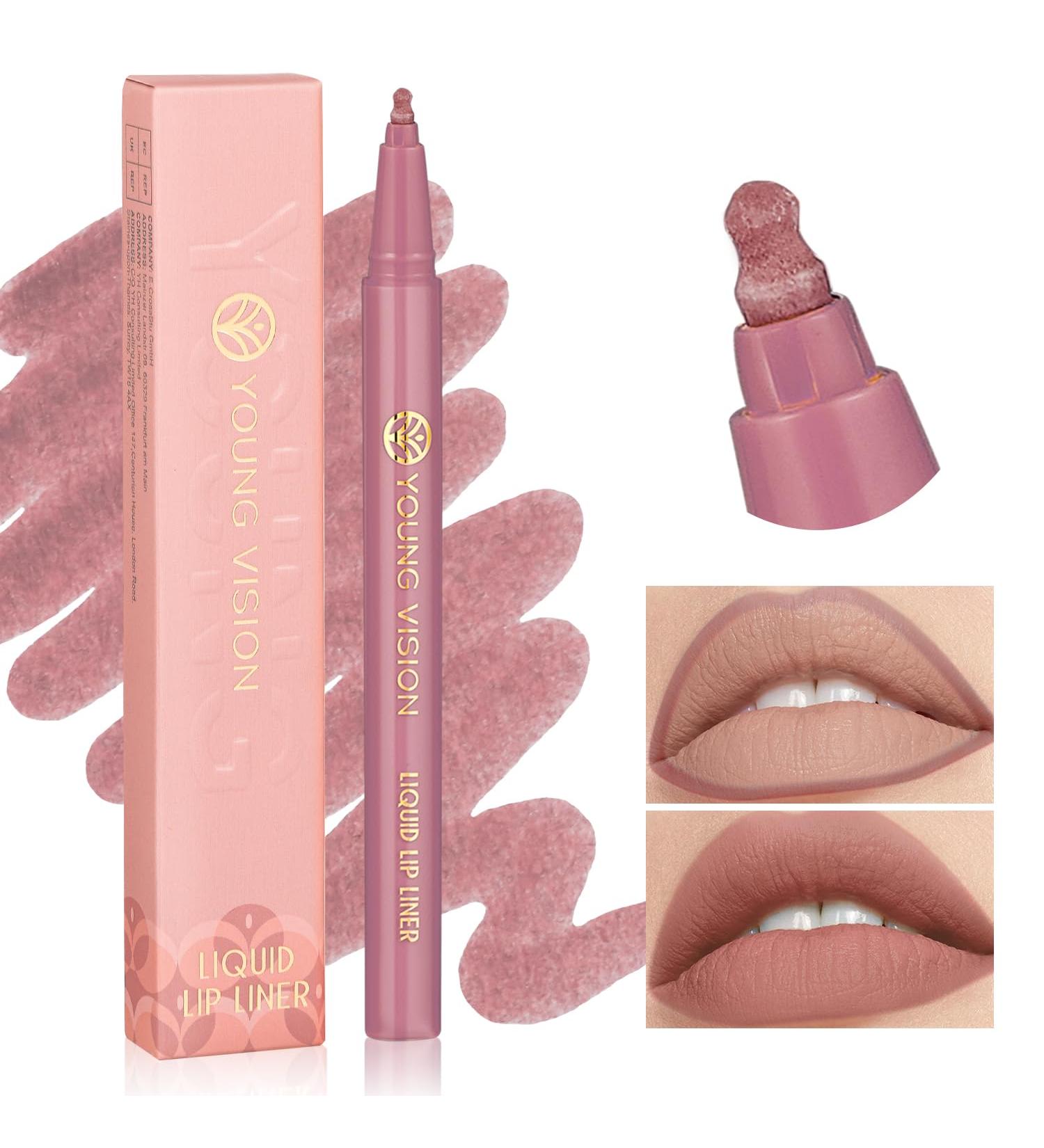 Young Vision Gourd-Shaped Liquid Lipstick & Lipliner - Nude Matte Perfection for International Shipping - Buy Online on GoSupps.com