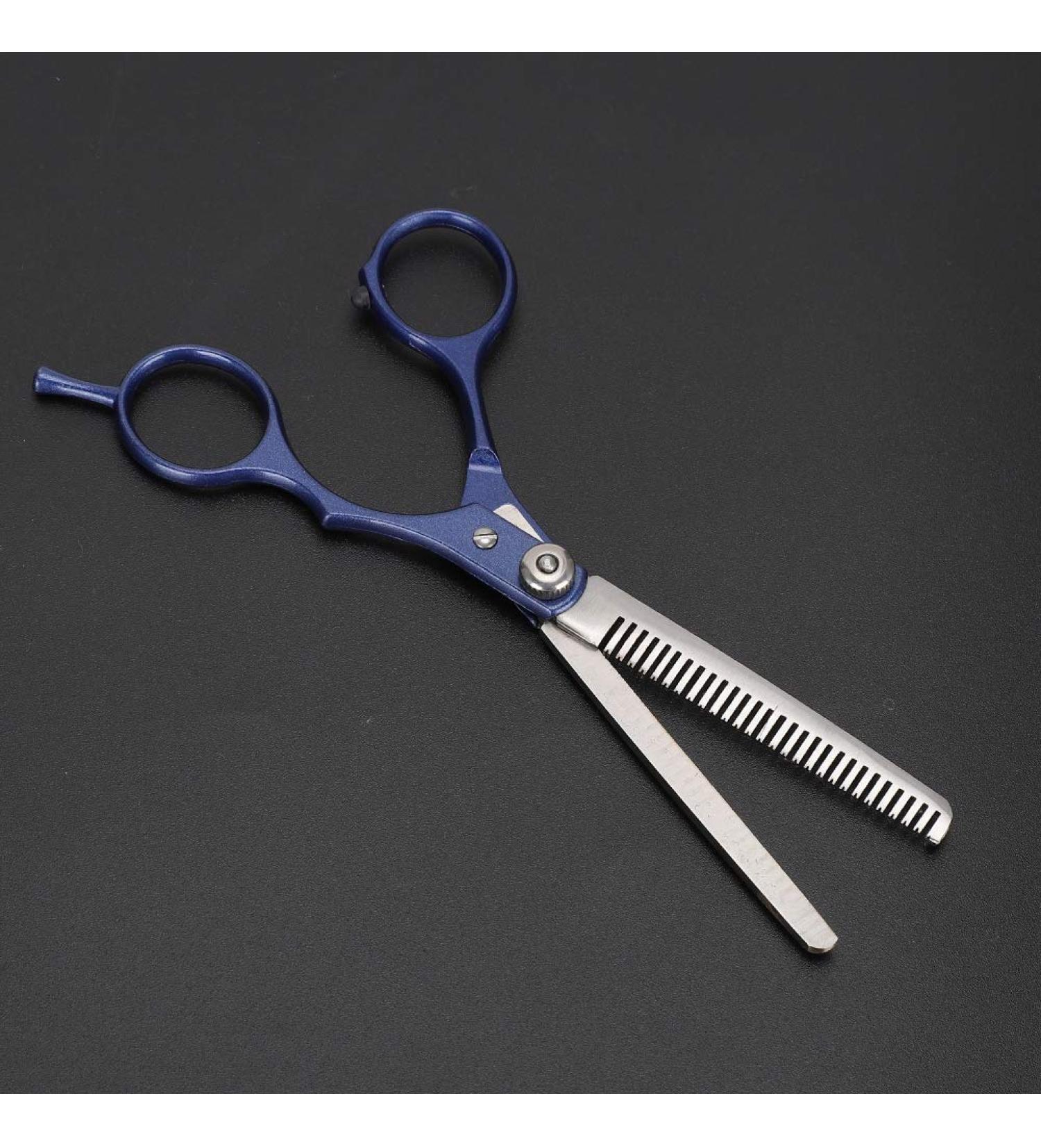 Professional Aluminum Hair Cutting Thinning Scissors Blue Suitable for Professional Barber Salon and Home Daily Use Made for Cutting and Thinning Your Hair - Buy Online on GoSupps.com