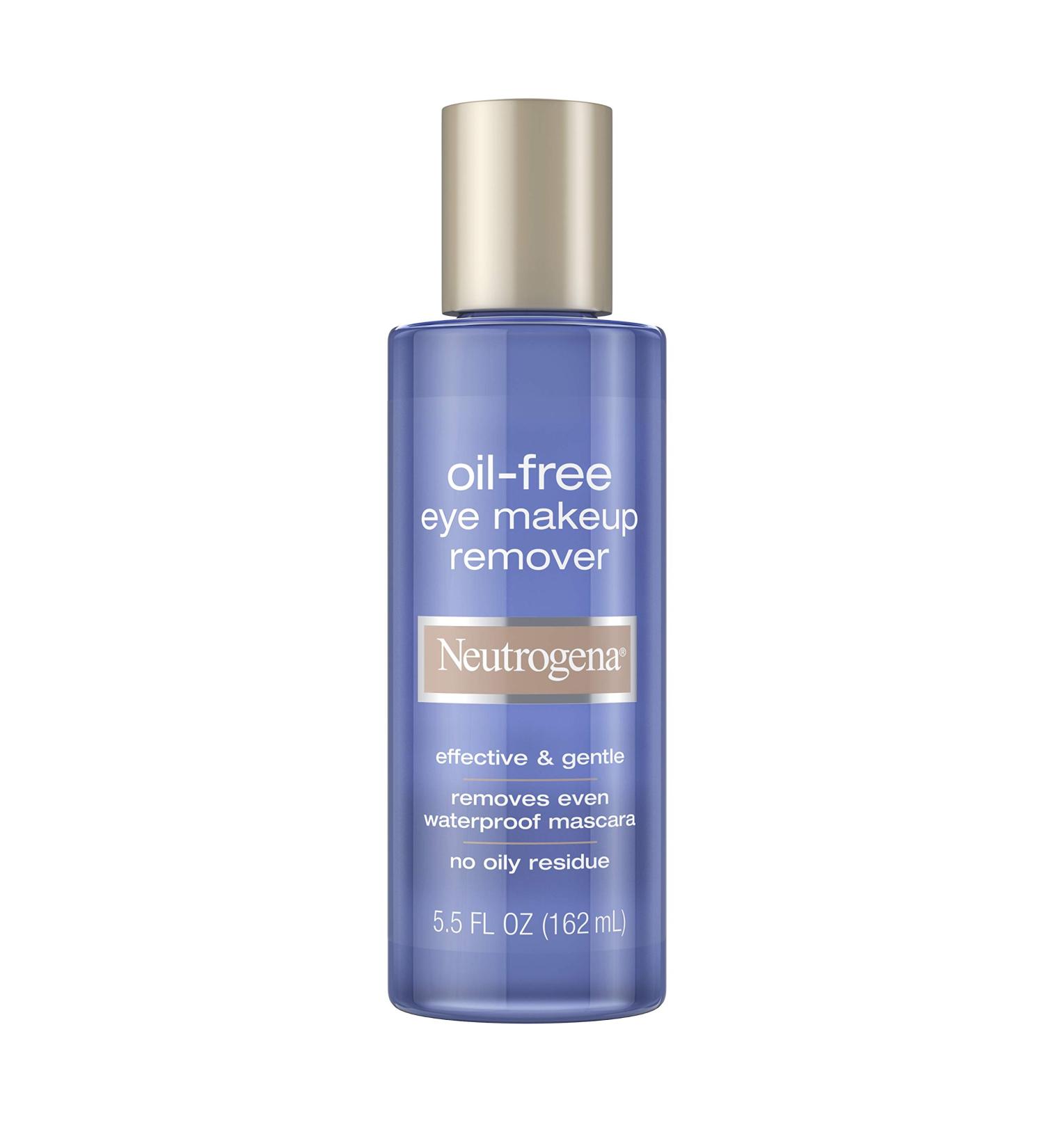 Neutrogena Oil-Free Liquid Eye Makeup Remover 5.5 fl. oz - Residue-Free, Non-Greasy, Gentle & Skin-Soothing with Aloe & Cucumber Extract - Buy Online on GoSupps.com