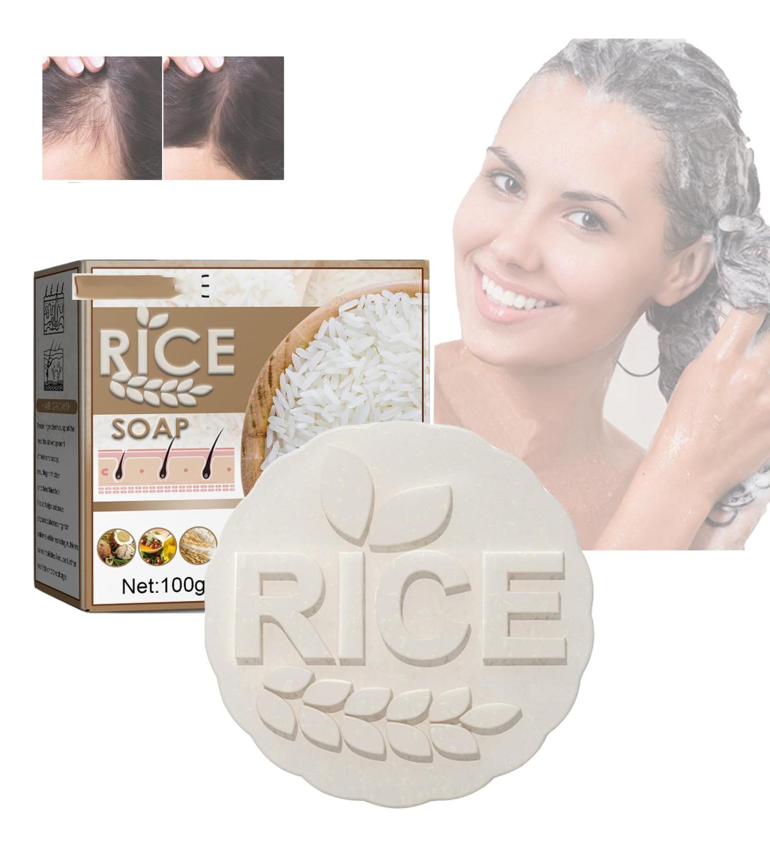 Pemarlis 100g Rice Shampoo Bar Shampoo Bar Natural Rice Soap For Thinning Hair And Hair Loss Effectively Promotes Hair Growth - Buy Online on GoSupps.com