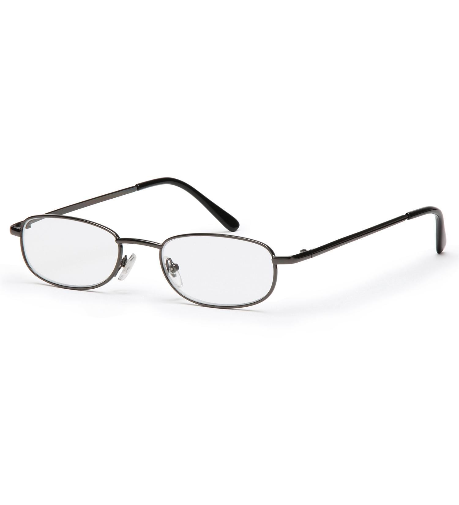 Filtral Light Reading Glasses - Unisex Narrow Oval Metal Reading Aid +1.50 Diopters - Anthracite - 1-Pack - Buy Online on GoSupps.com