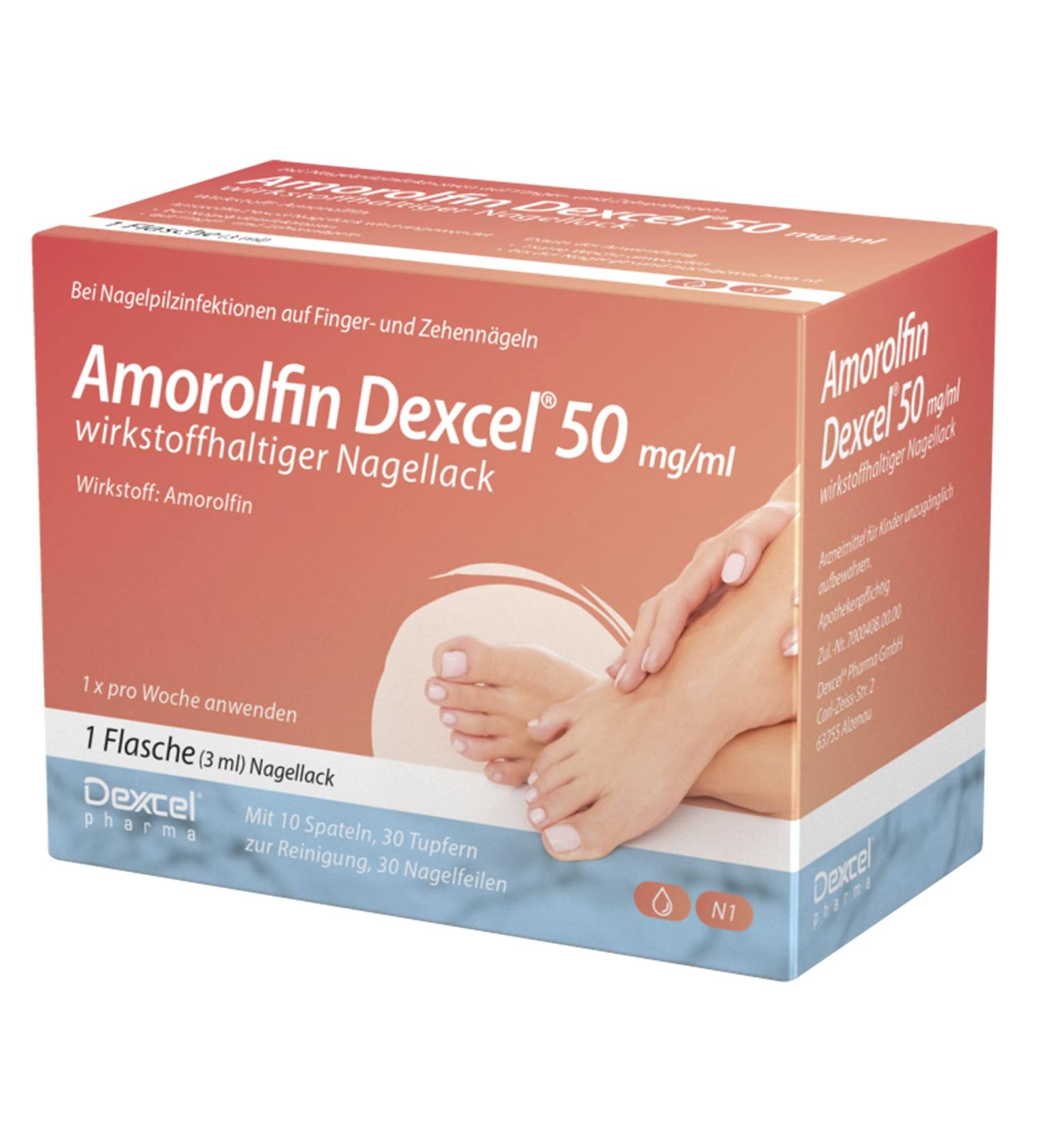 Amorolfin Dexcel 50 mg/ml Anti-Fungal Nail Polish - 3 ml Solution for Nail Infections | Fast International Shipping - Buy Online on GoSupps.com