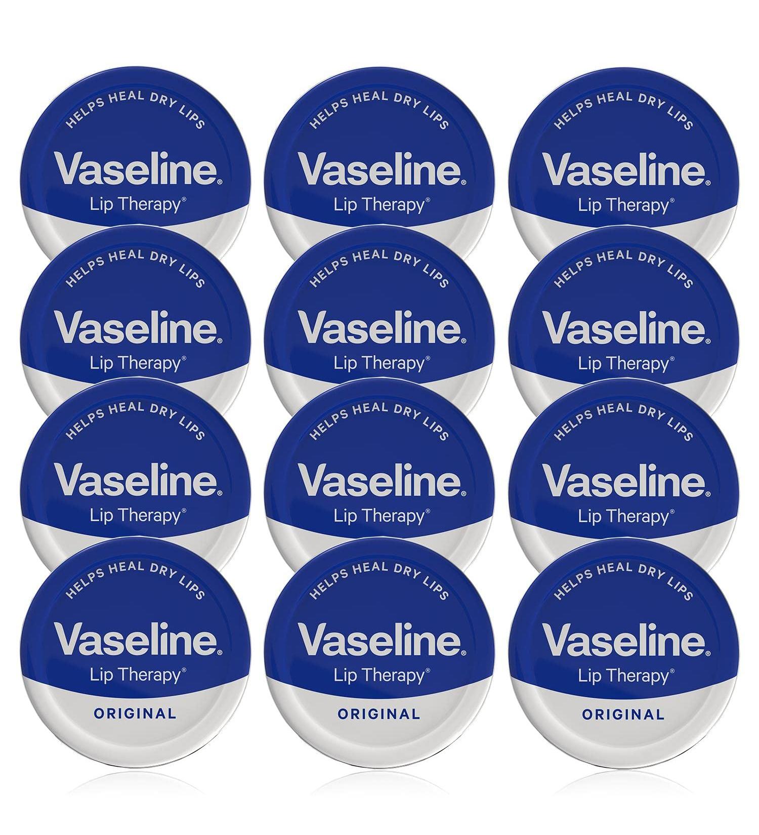 Buy 12 x Vaseline Lip Therapy Tin 20g Original - Moisturizing Lip Care - International Shipping Available - Buy Online on GoSupps.com