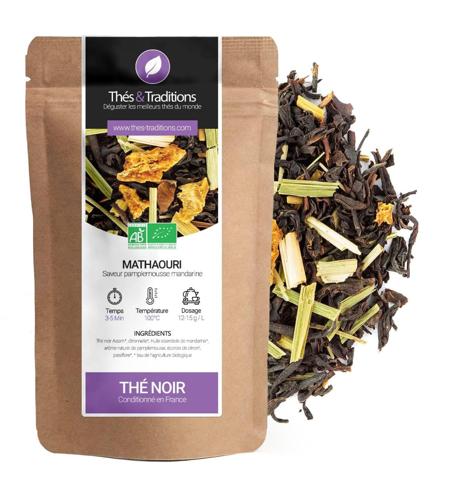 Th s & Traditions Th s & Traditions - Organic black tea Tangerine Grapefruit - Mathaouri | 100g