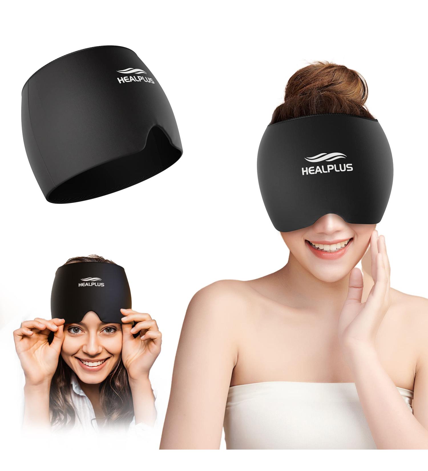 Healplus Headache and Migraine Relief Cap - Hot & Cold Therapy, Perfect for Migraine Relief, Stress Relief, Sinus Pressure Relief and Meditation - Sleep Mask Included - Buy Online on GoSupps.com